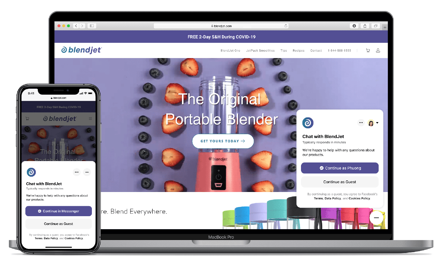 BlendJet – Messenger Chatbot Bllendjet Messenger Chatbot