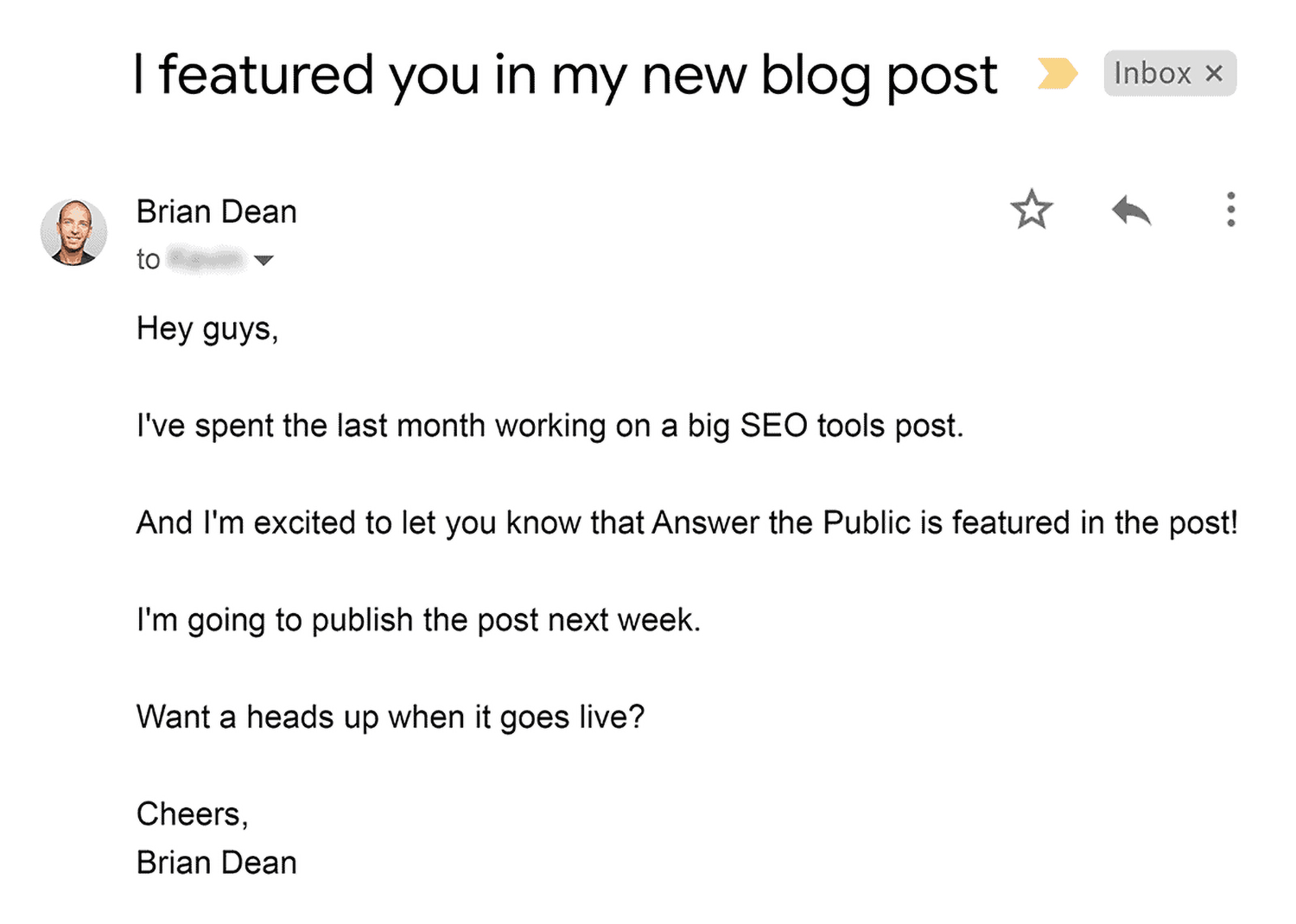 Brian’s outreach email Brians Outreach Email 1