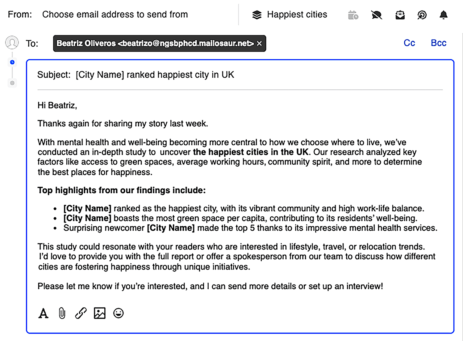 Buzzstream Outreach Email
