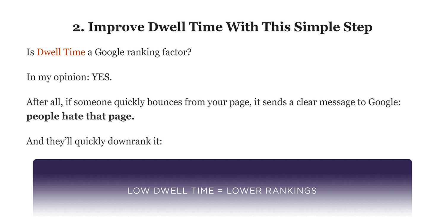 Detailed list item in “Improve Your SEO” post Detailed List Item In Improve Your Seo Post 1
