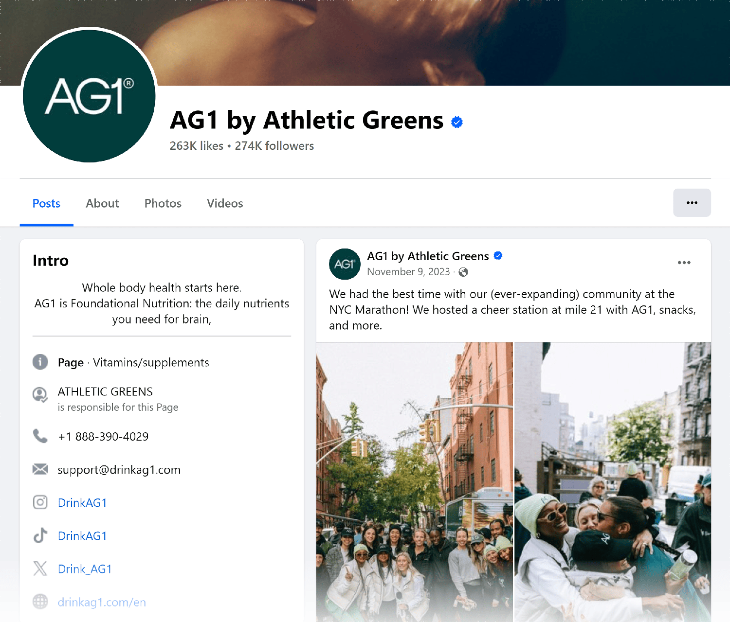 Facebook – Athletic Greens Facebook Athletc Greens