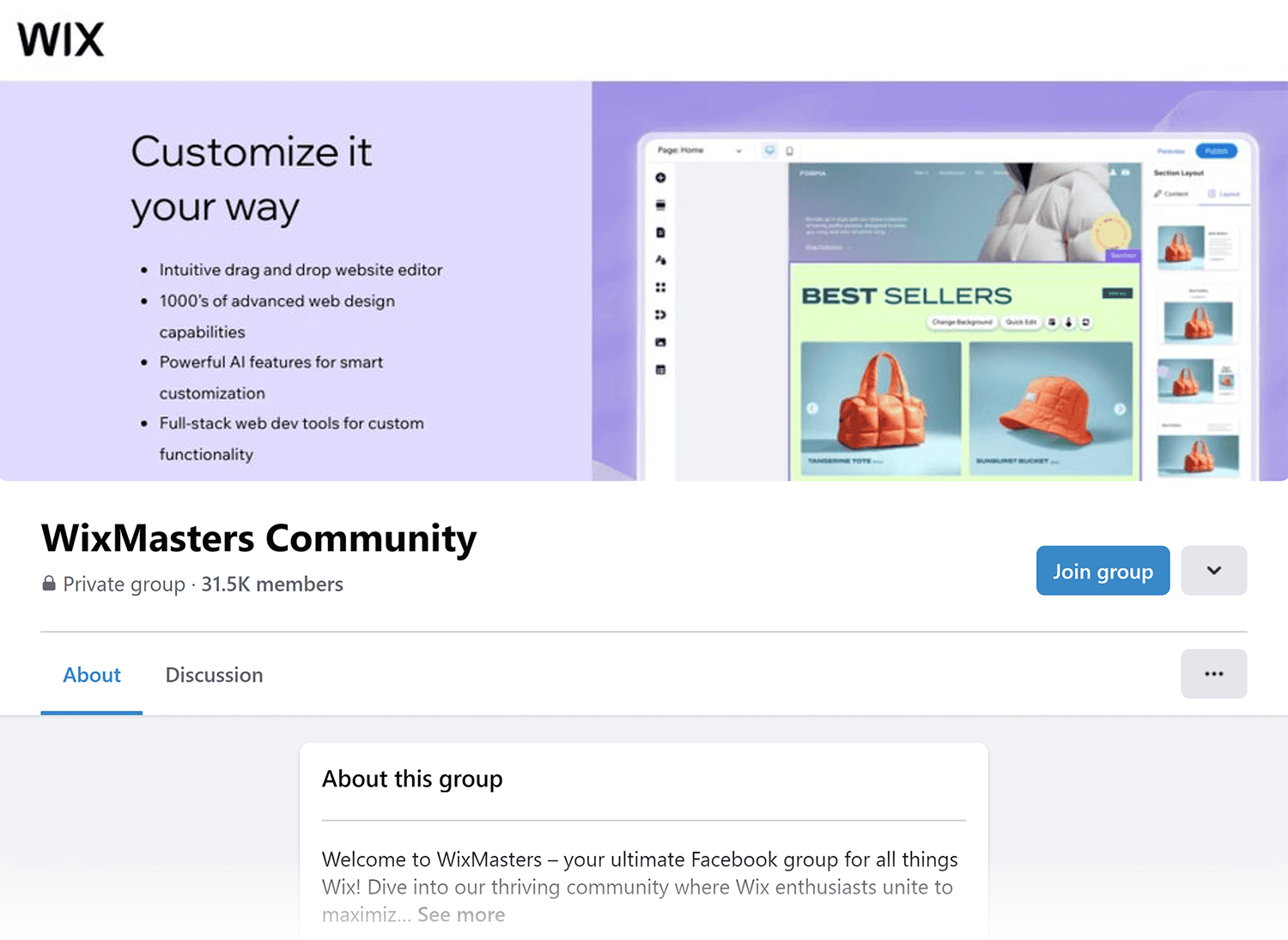 Facebook – Groups – Wix Facebook Groups Wix