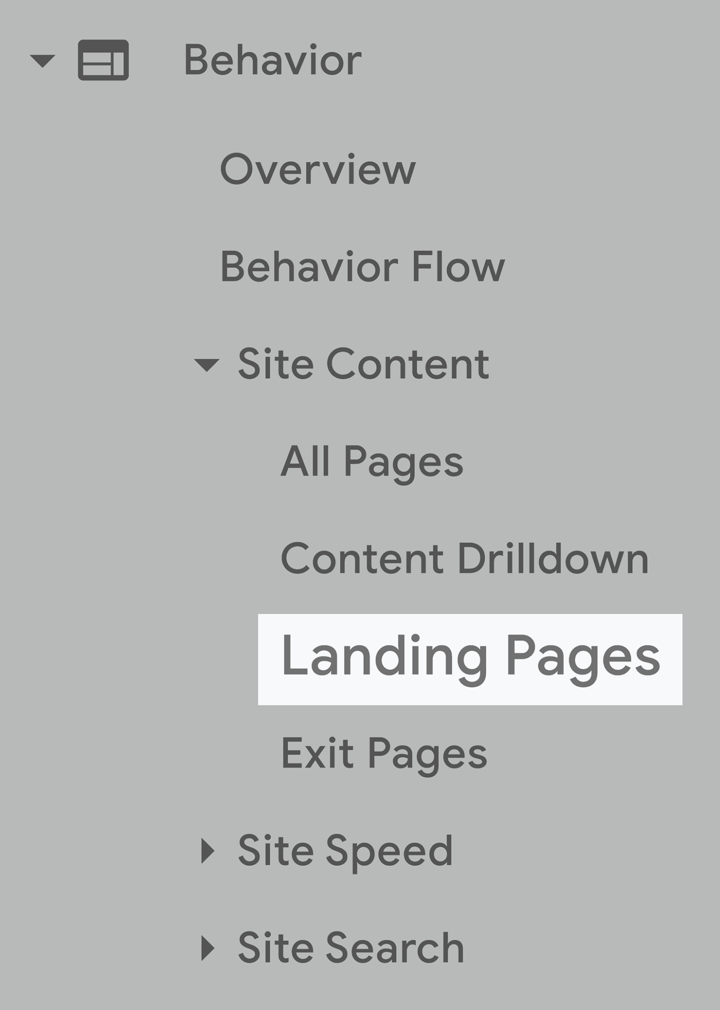 Google Analytics – Navigation bar – Landing pages Google Analytics Navigation Bar Landing Pages Scaled