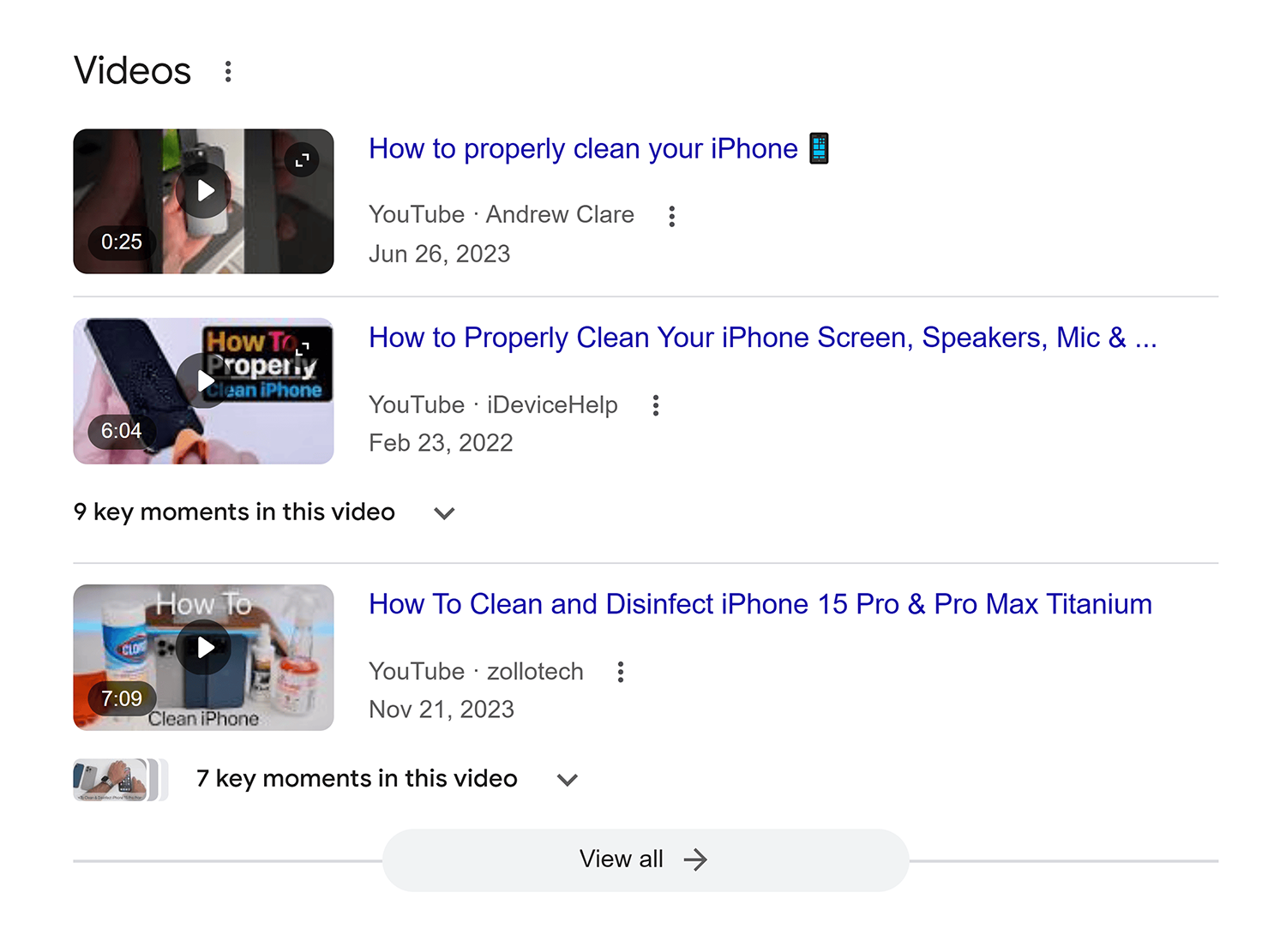 Google Serp How To Clean Iphone Videos