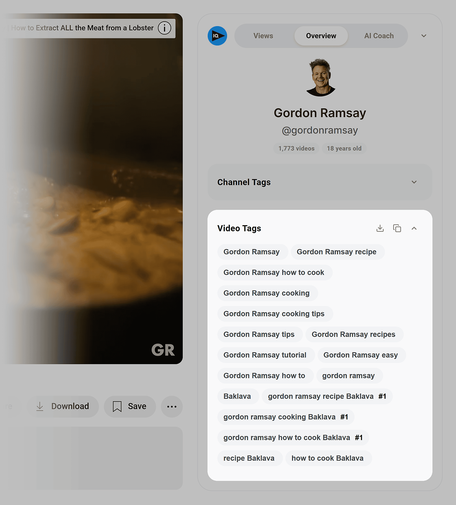 Gordon Ramsay – YouTube video tags Gordon Ramsay Youtube Video Tags