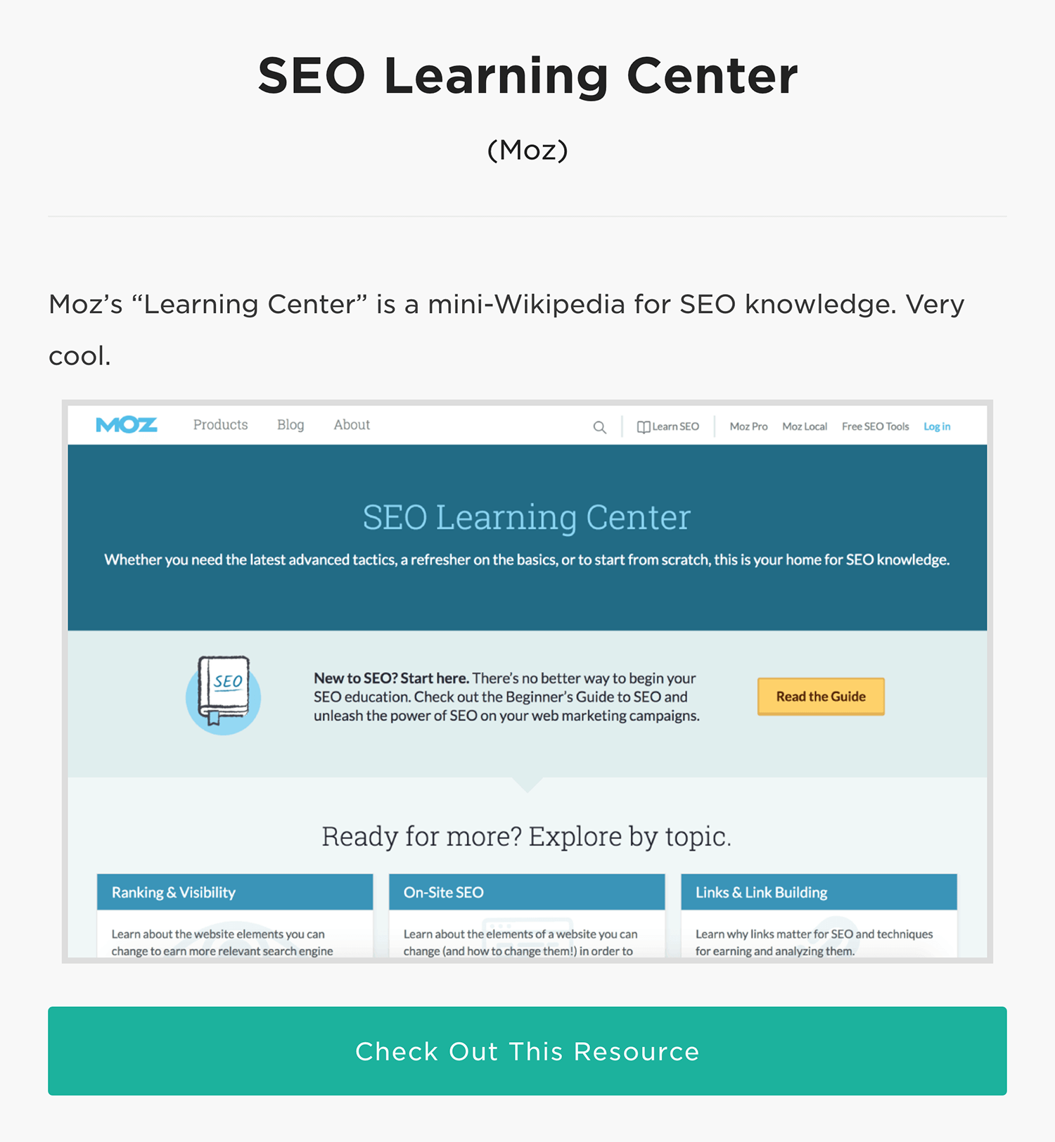 How to Learn SEO – Resources How To Learn Seo Resources