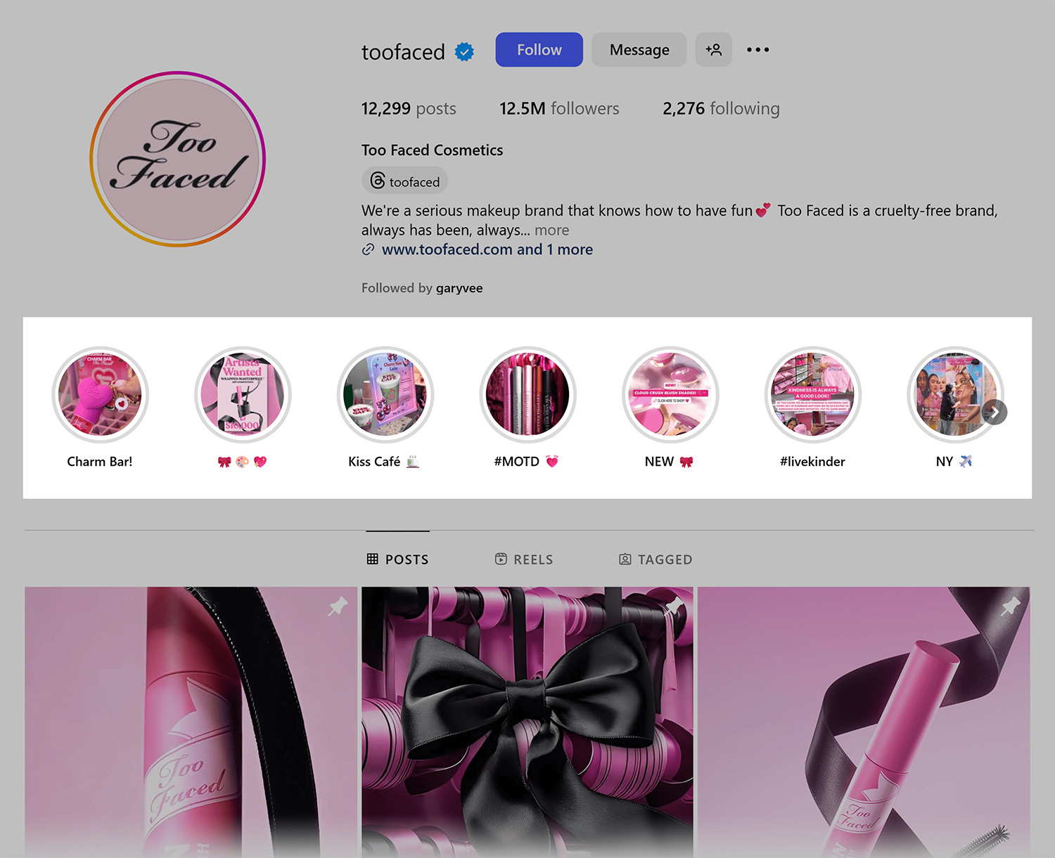 Instagram – Too Faced – Highlights Instagram Toofaced Highlights