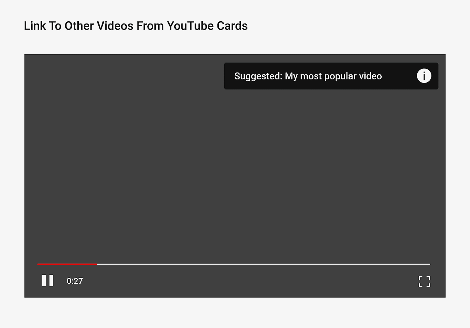 Link to other videos from YouTube cards Link To Other Videos From Youtube Cards