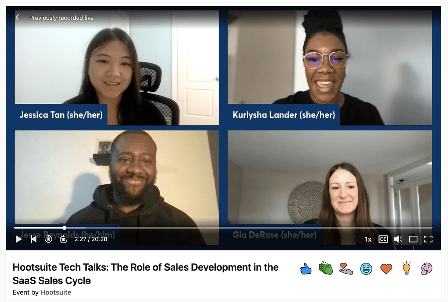 LinkedIn – Hootsuite – Live event LinkedIn Hootsuite Live Event