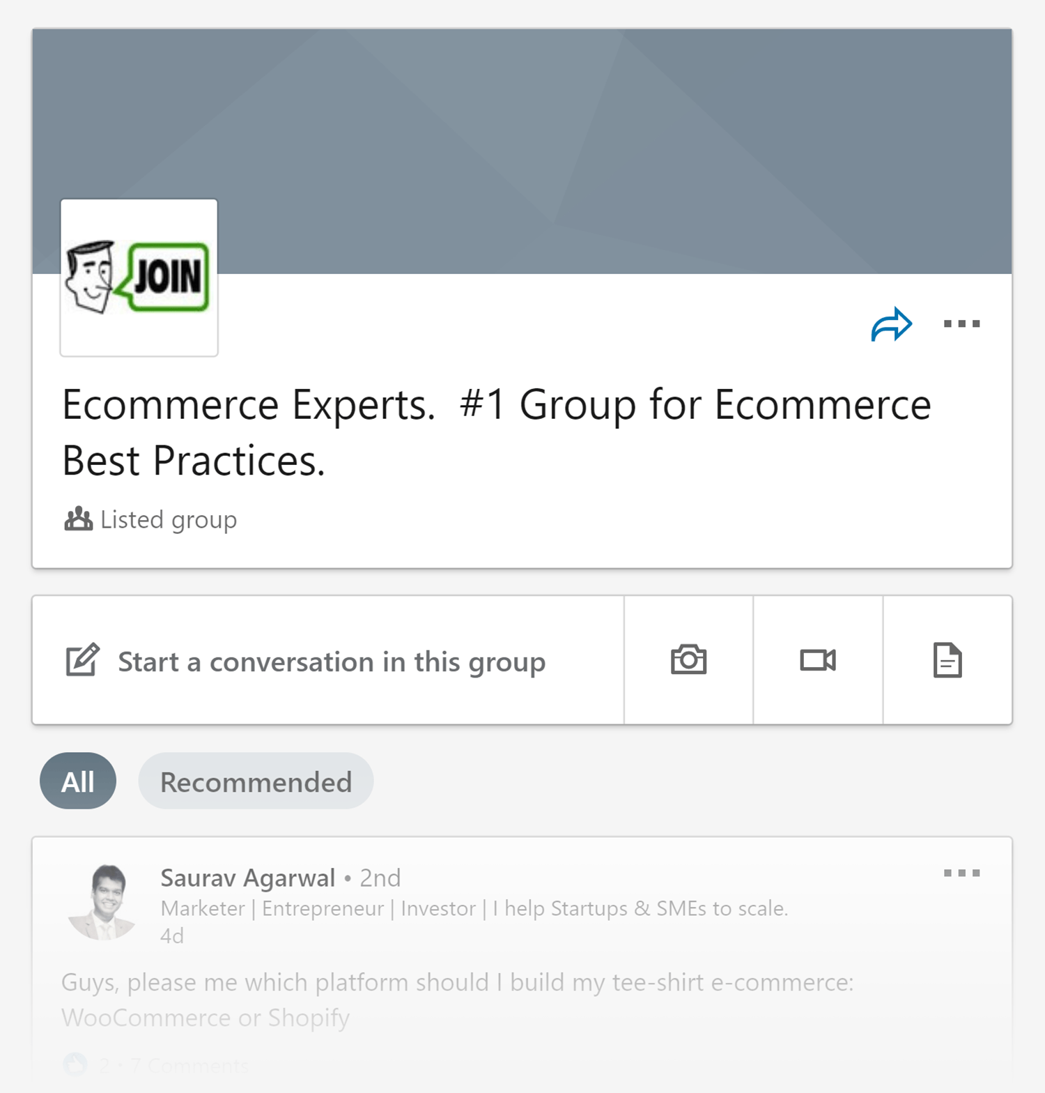 LinkedIn – Ecommerce Experts Group Linkedin Ecommerce Experts Group