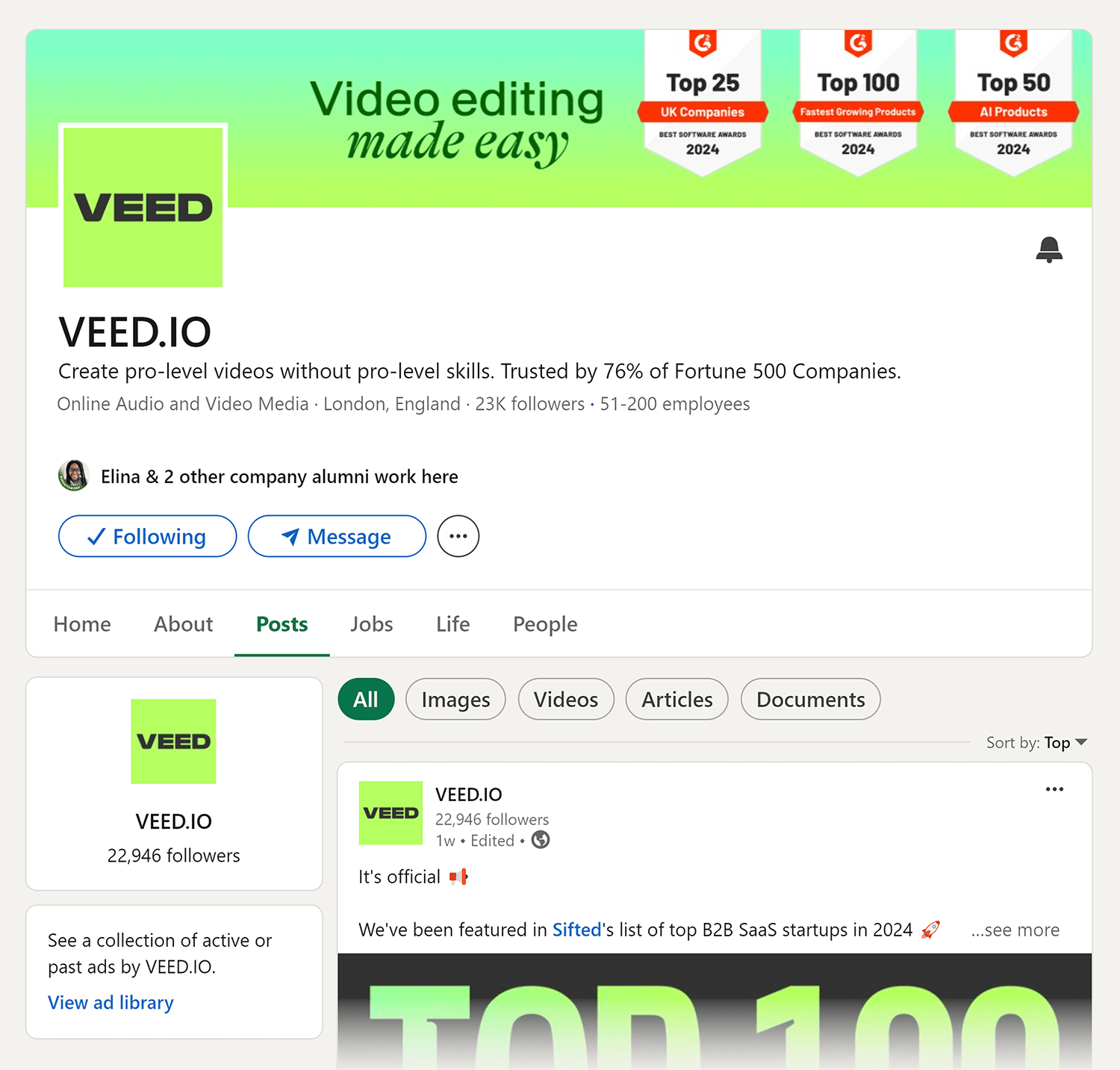 LinkedIn – VEED.IO Linkedin Veed Io