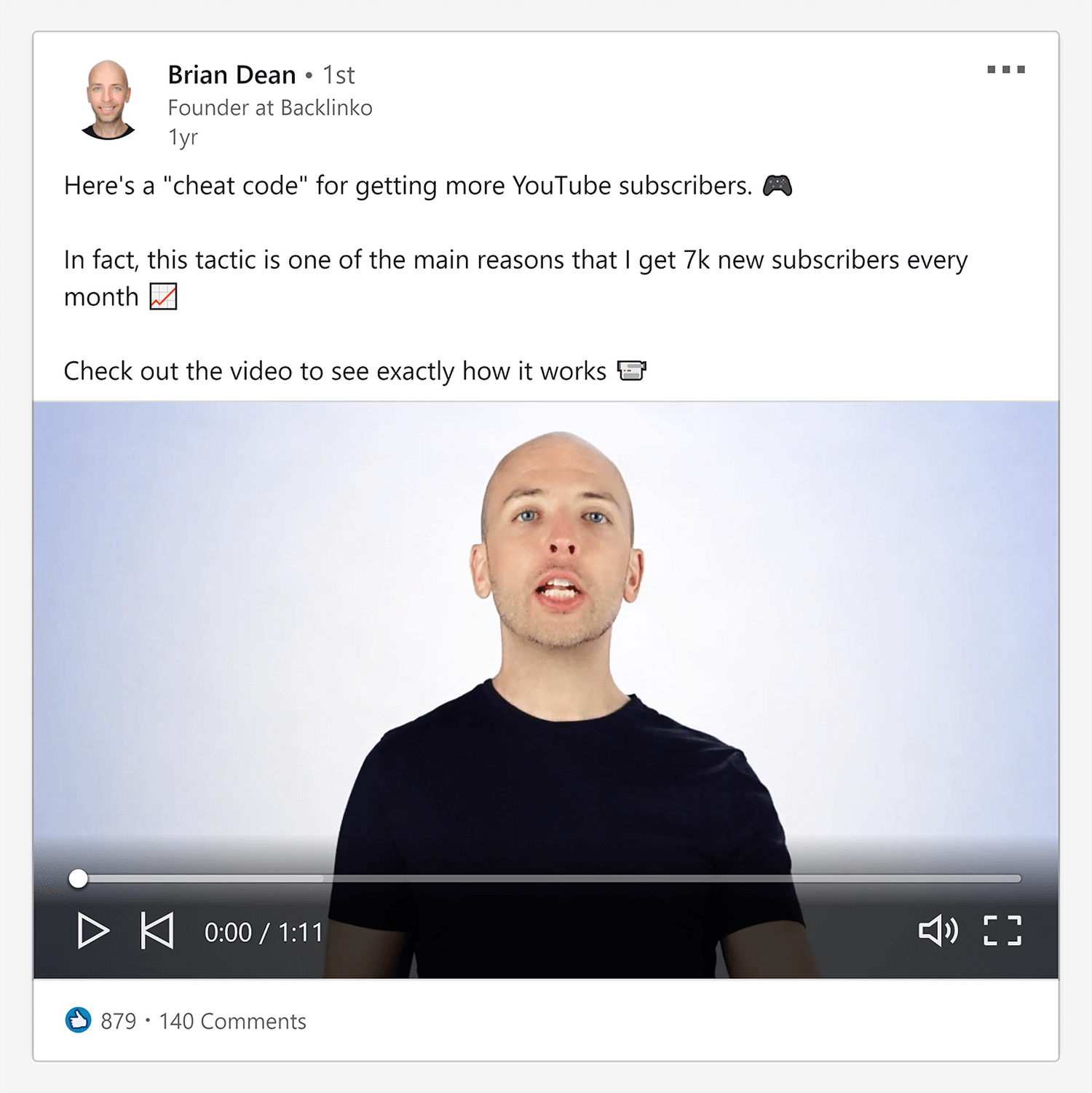 Linkedin Video Post Share