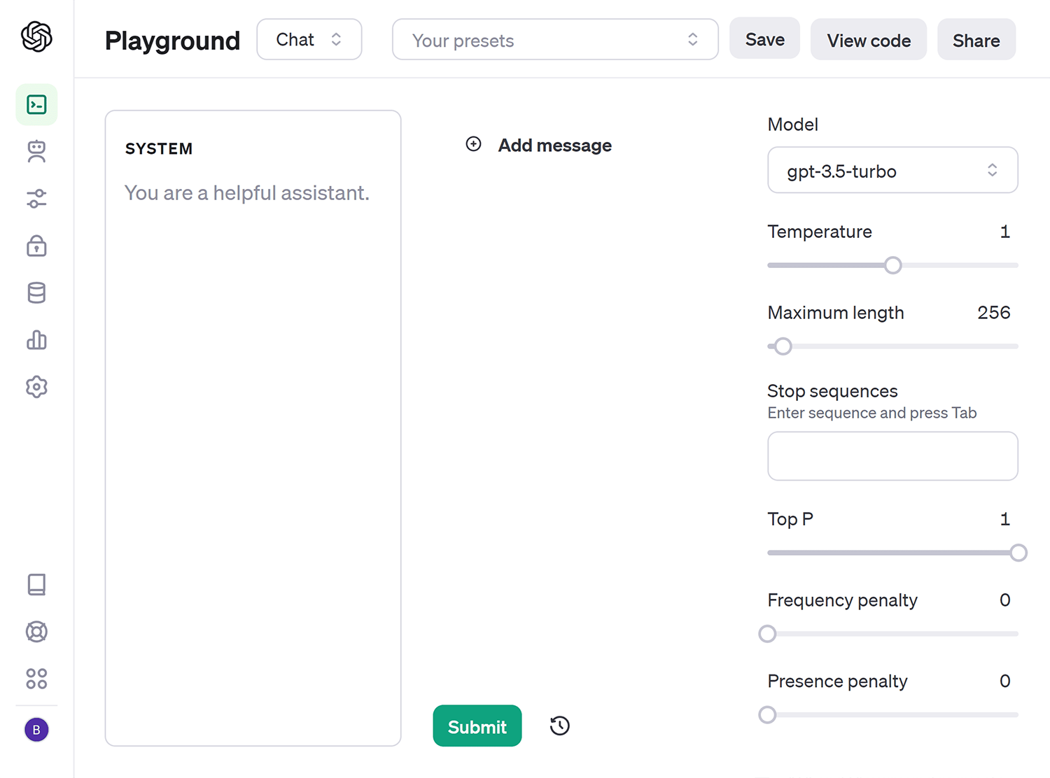 openAI Playground Openai Playground
