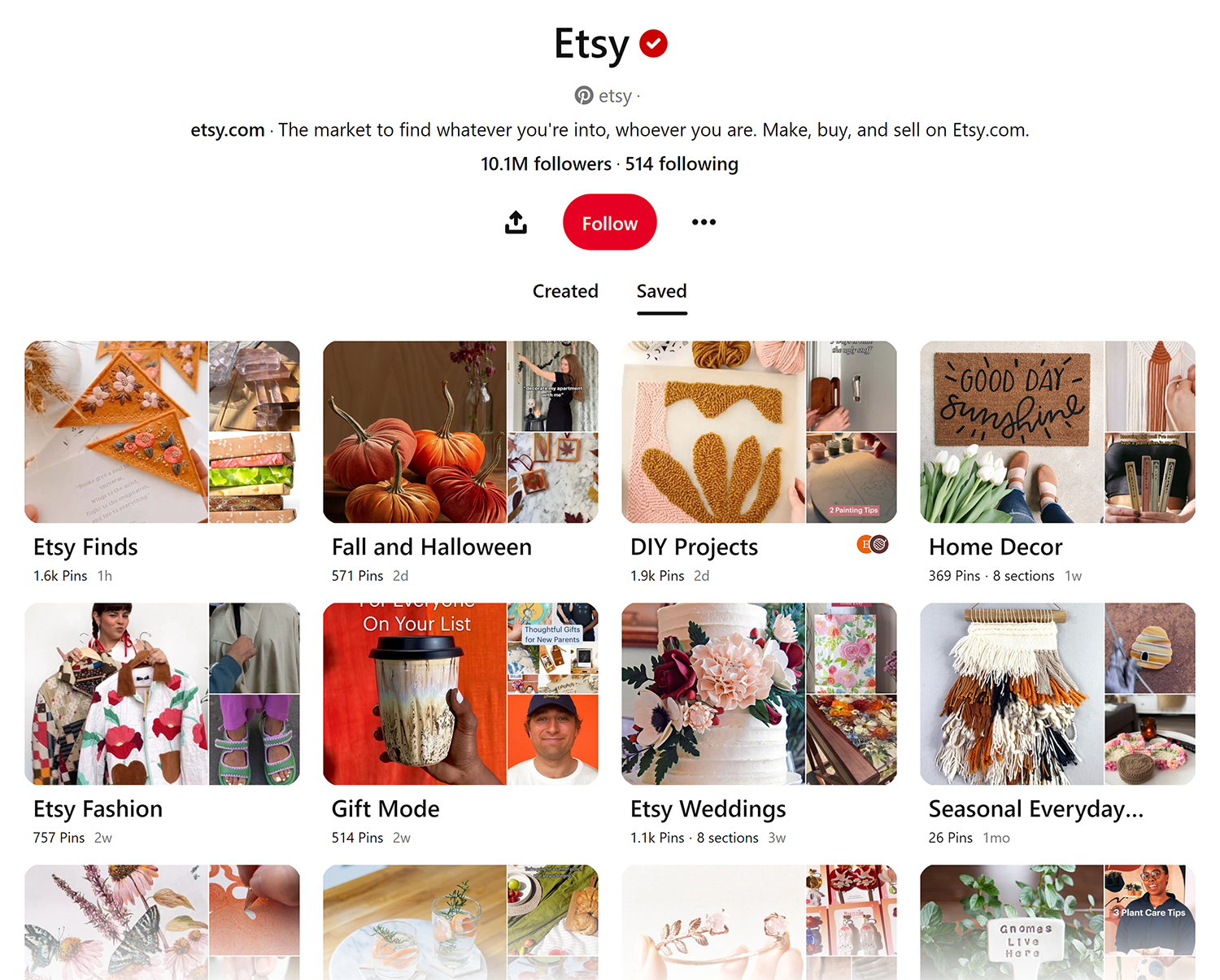 Pinterest – Etsy boards Pinterest Etsy Boards