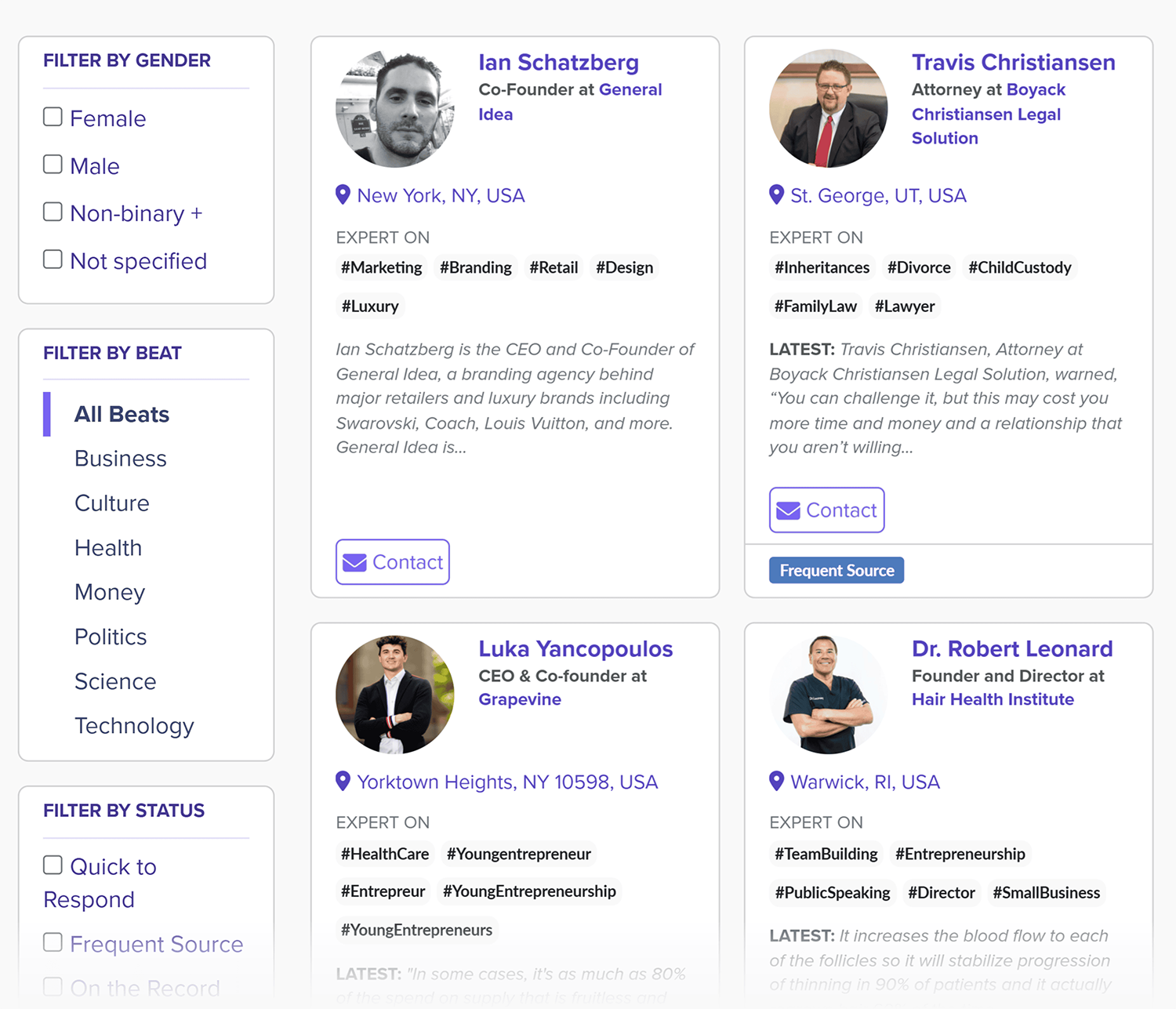 Qwoted – Sources – Premium approach Qwoted Sources Premium Approach