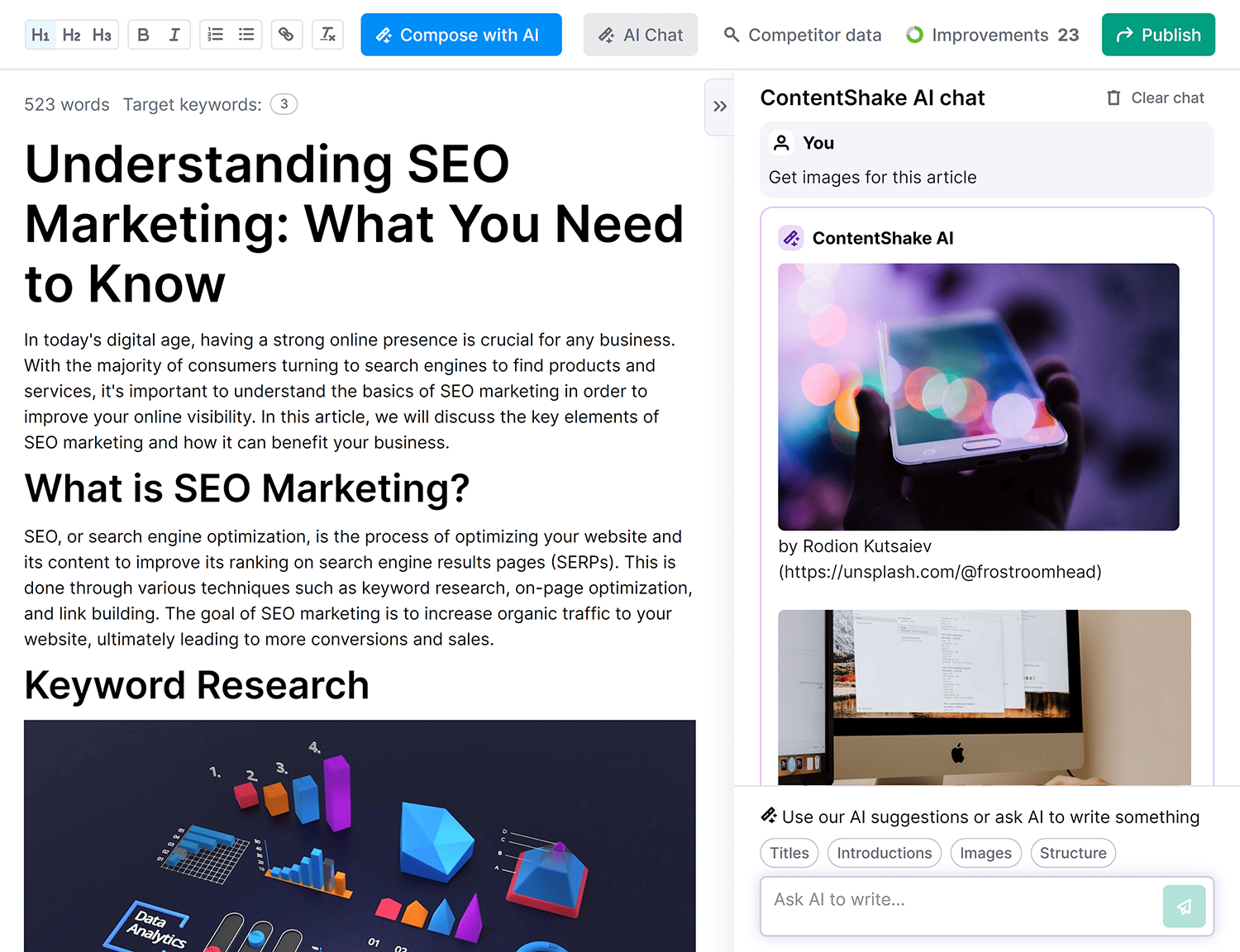 Semrush – ContentShake AI Semrush Contentshake 1