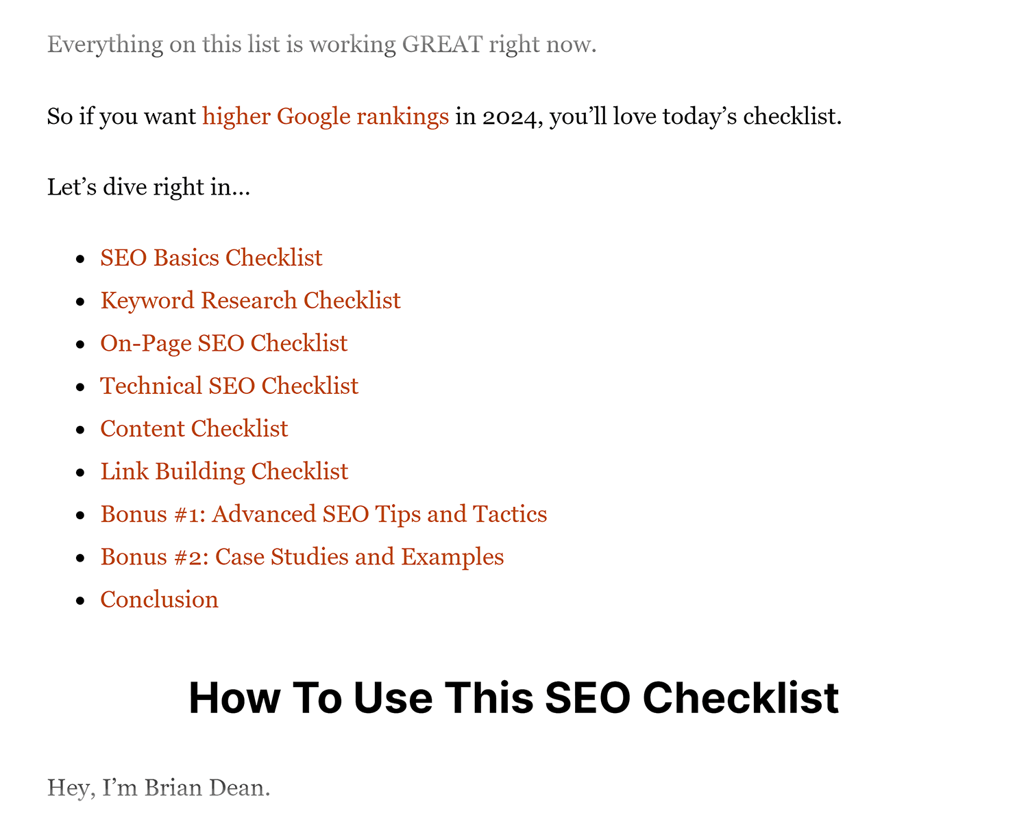 Seo Checklist Steps
