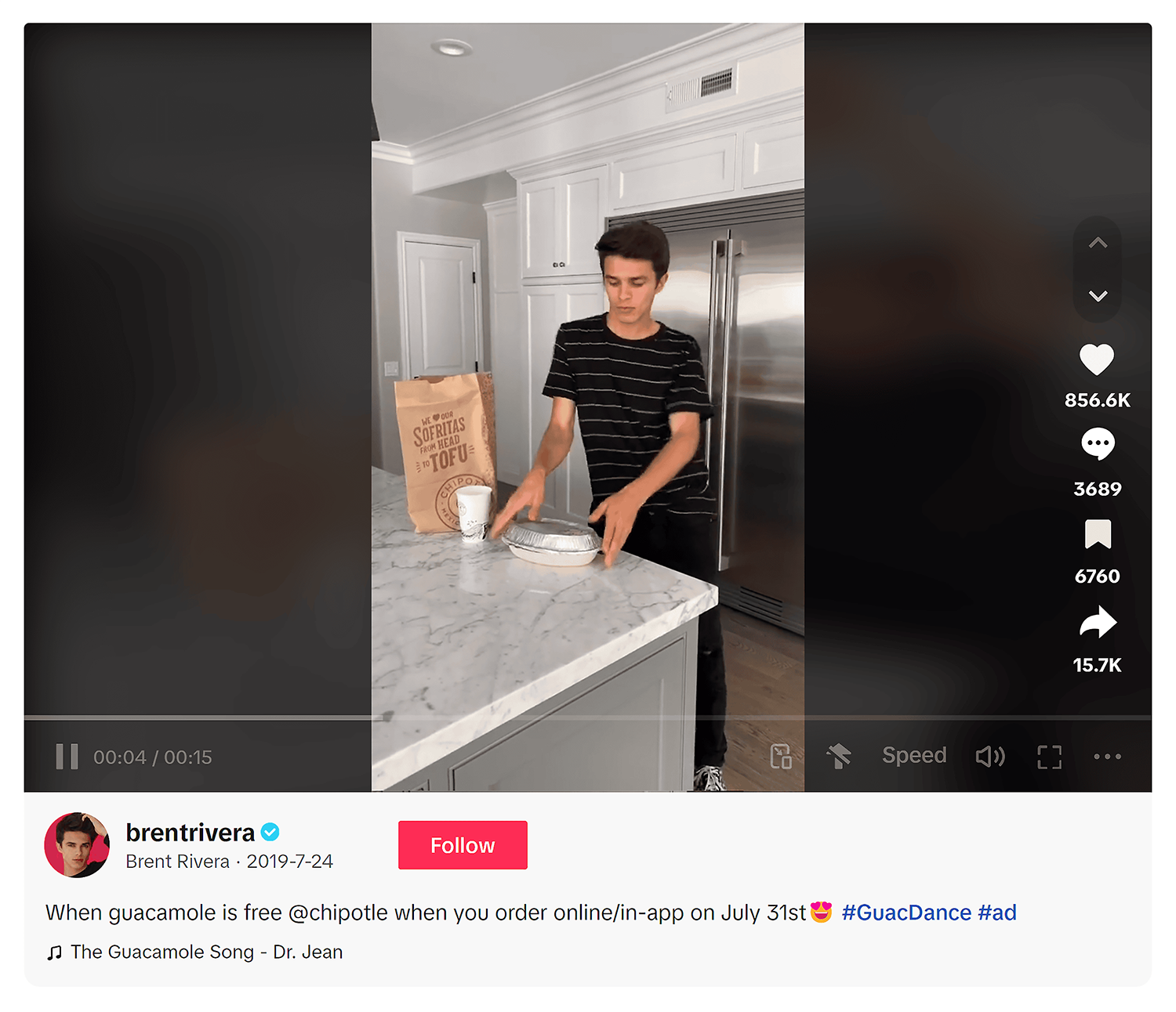 TikTok – Brent Rivera video Tiktok Brentrivera Video