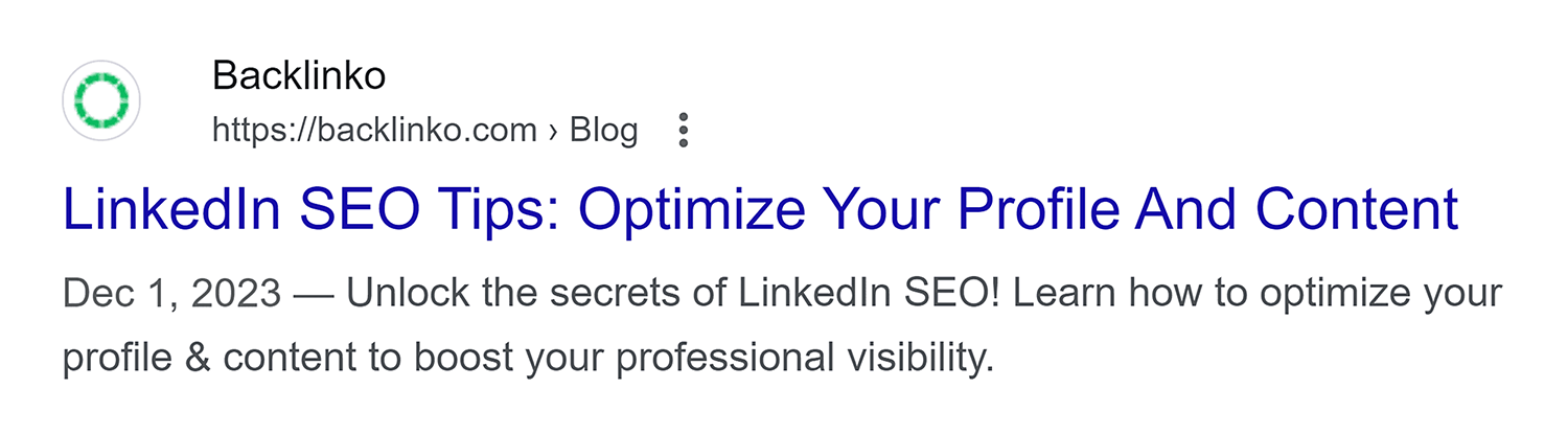 Title Tag In Serp