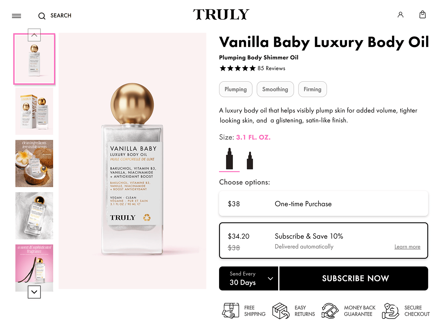 Truly Beauty products – Vanilla Baby Luxury Body Oil Trulybeauty Products Vanilla Baby Luxury Body Oil