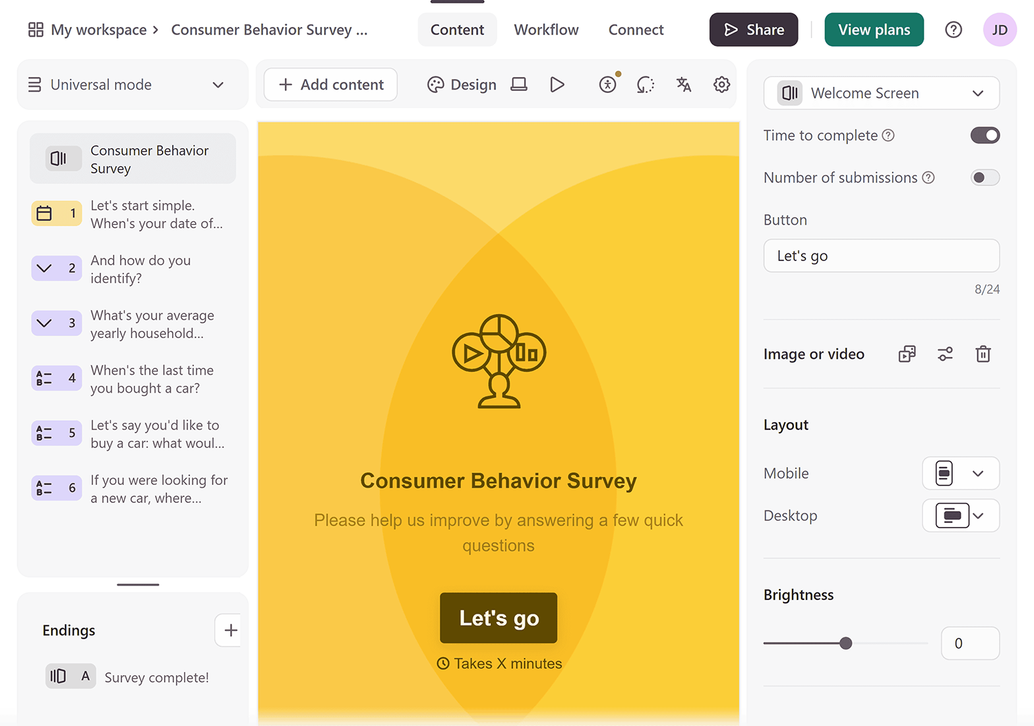 Typeform – Survey template Typeform Survey Template