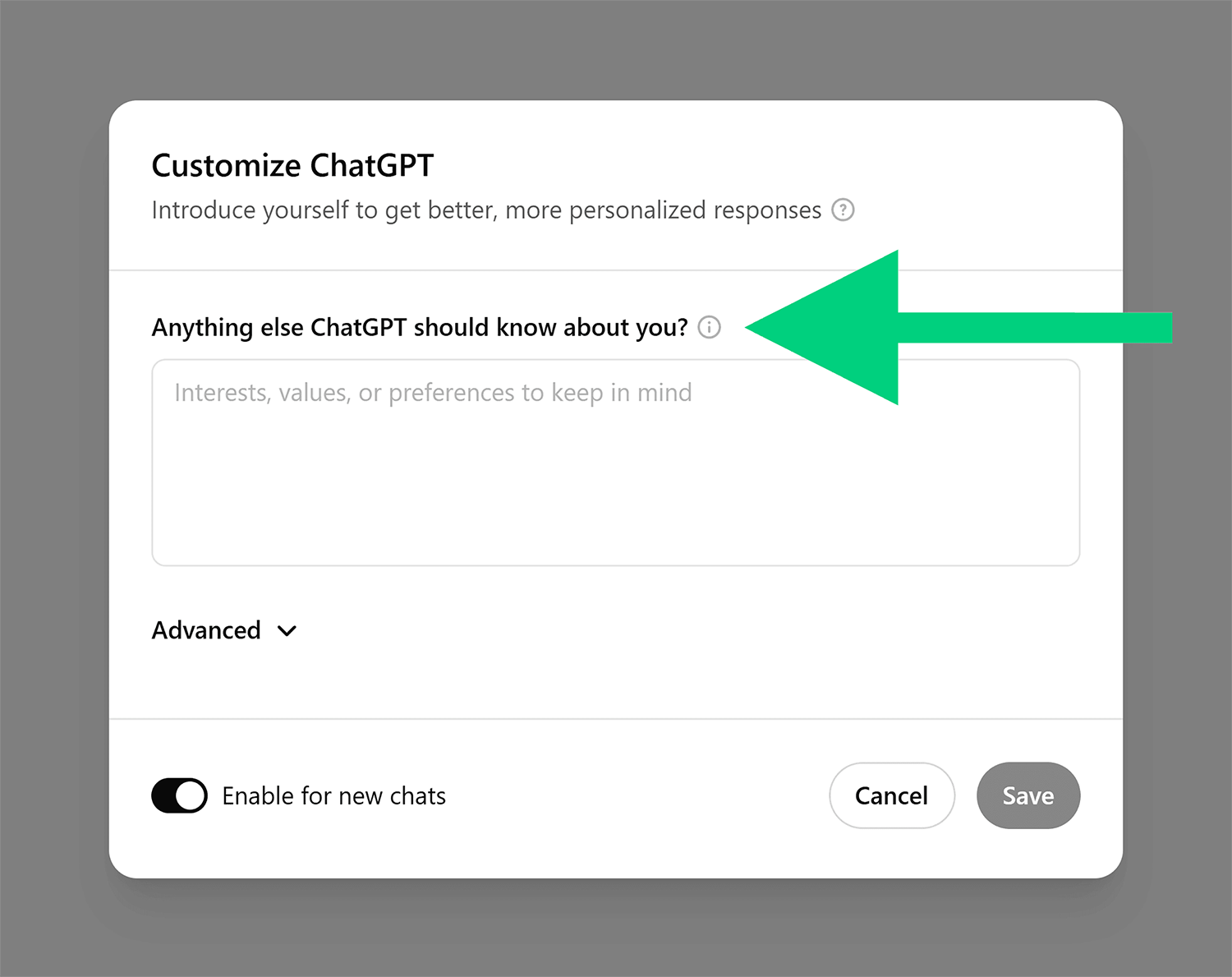 What Should Chatgpt Know About You