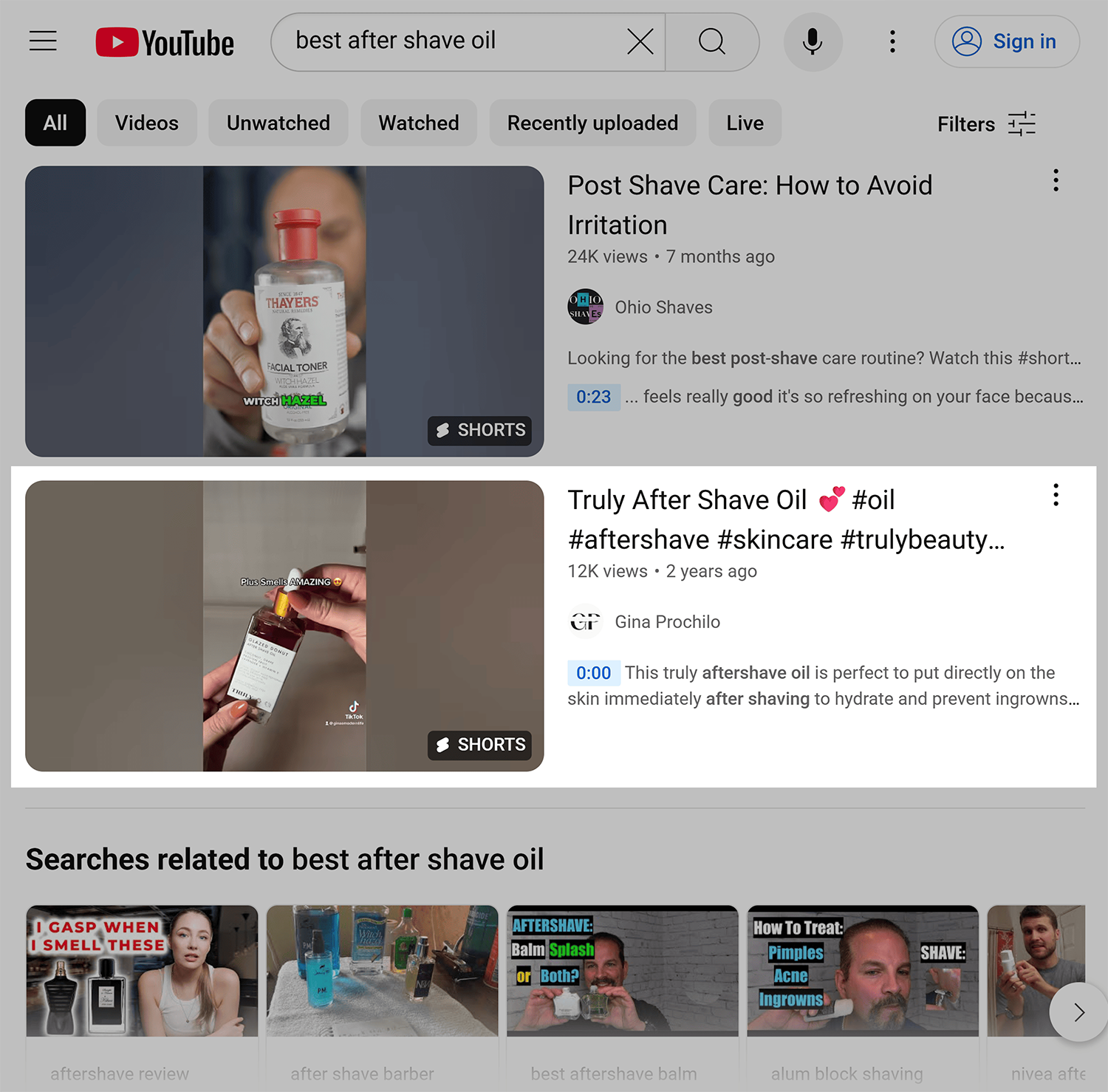 YouTube – Best after shave oil – Results Youtube Best After Shave Oil Results