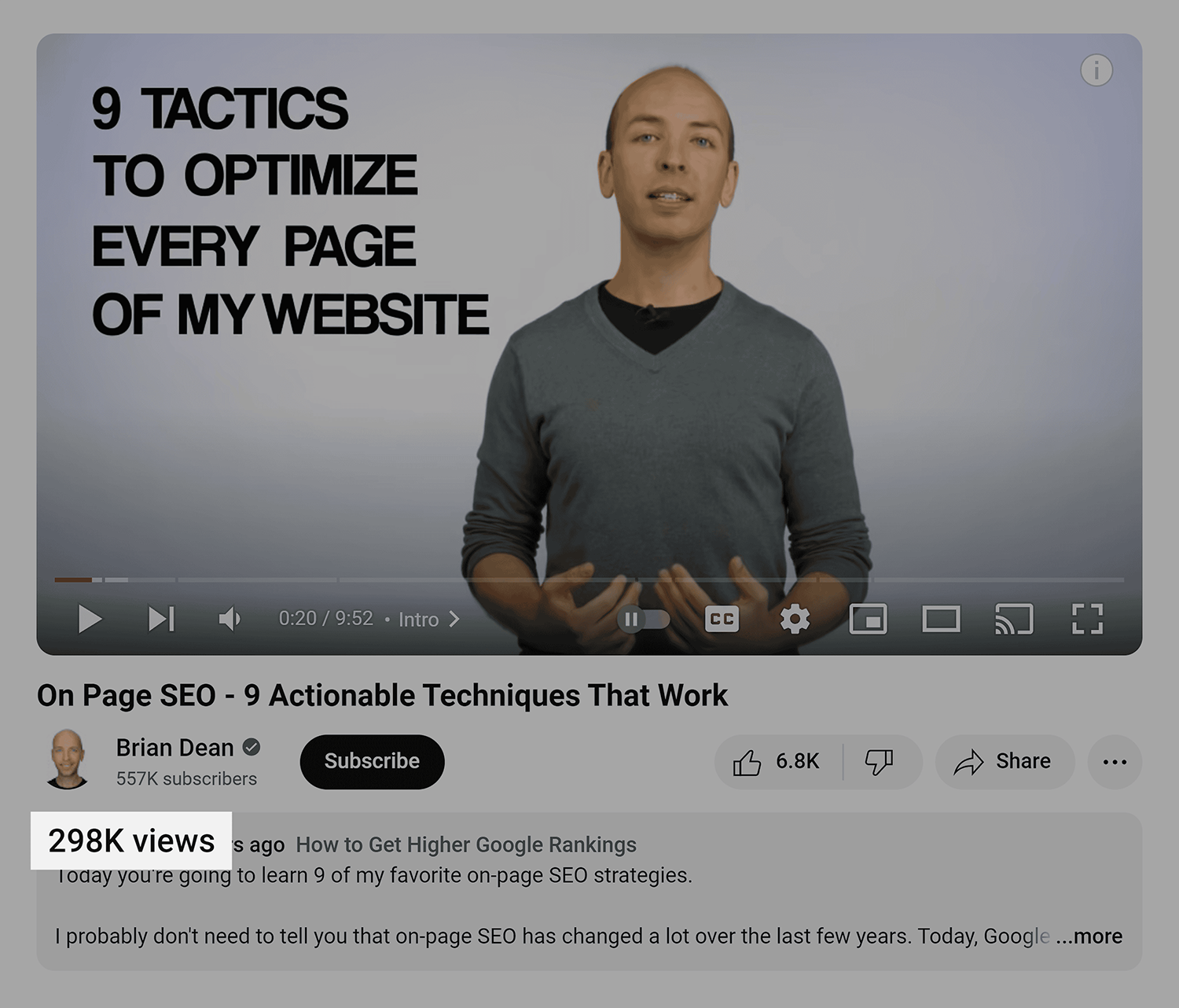 Youtube On Page Seo Views