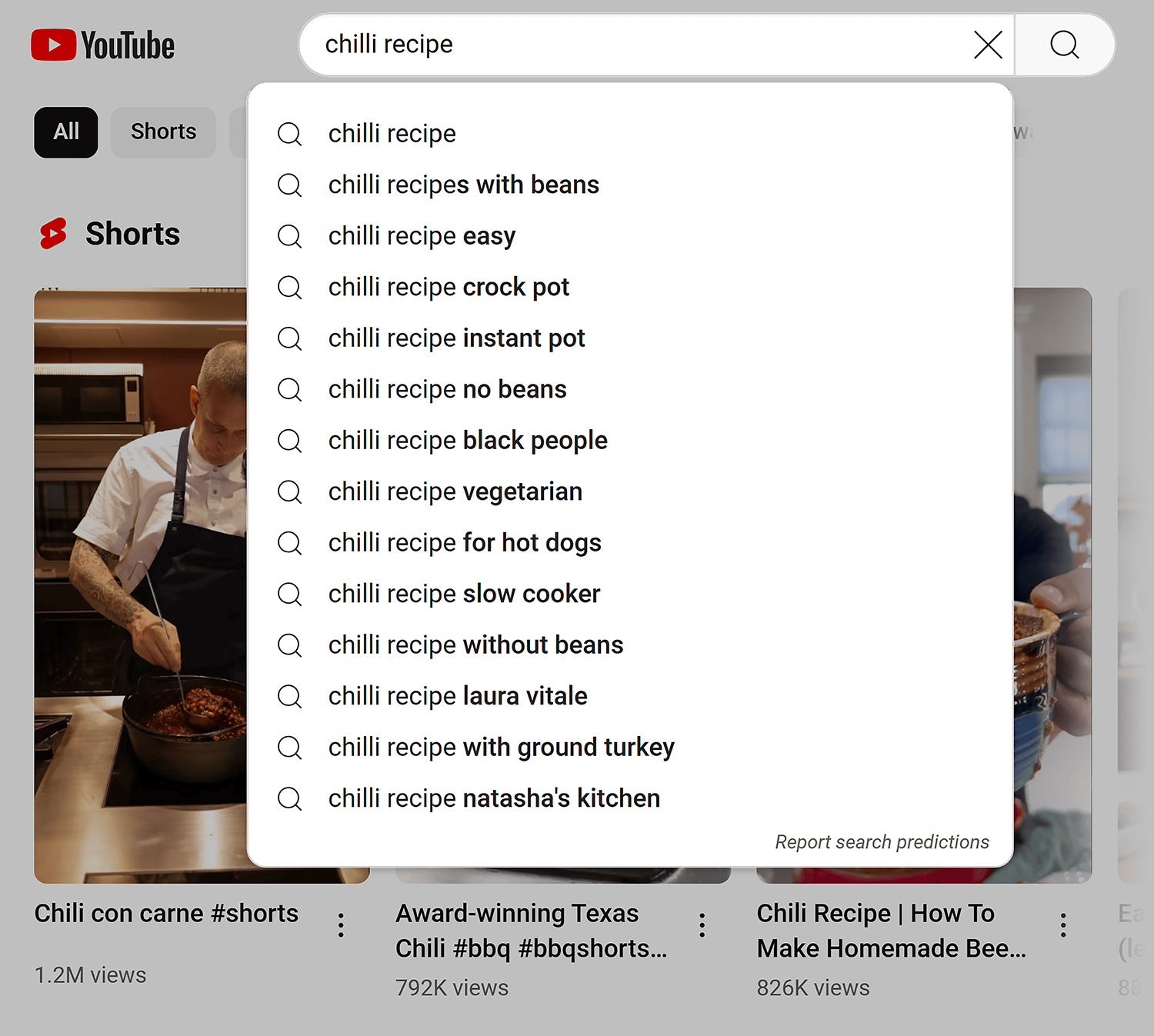 YouTube Suggest – Chilli recipe Youtube Suggest Chilli Recipe