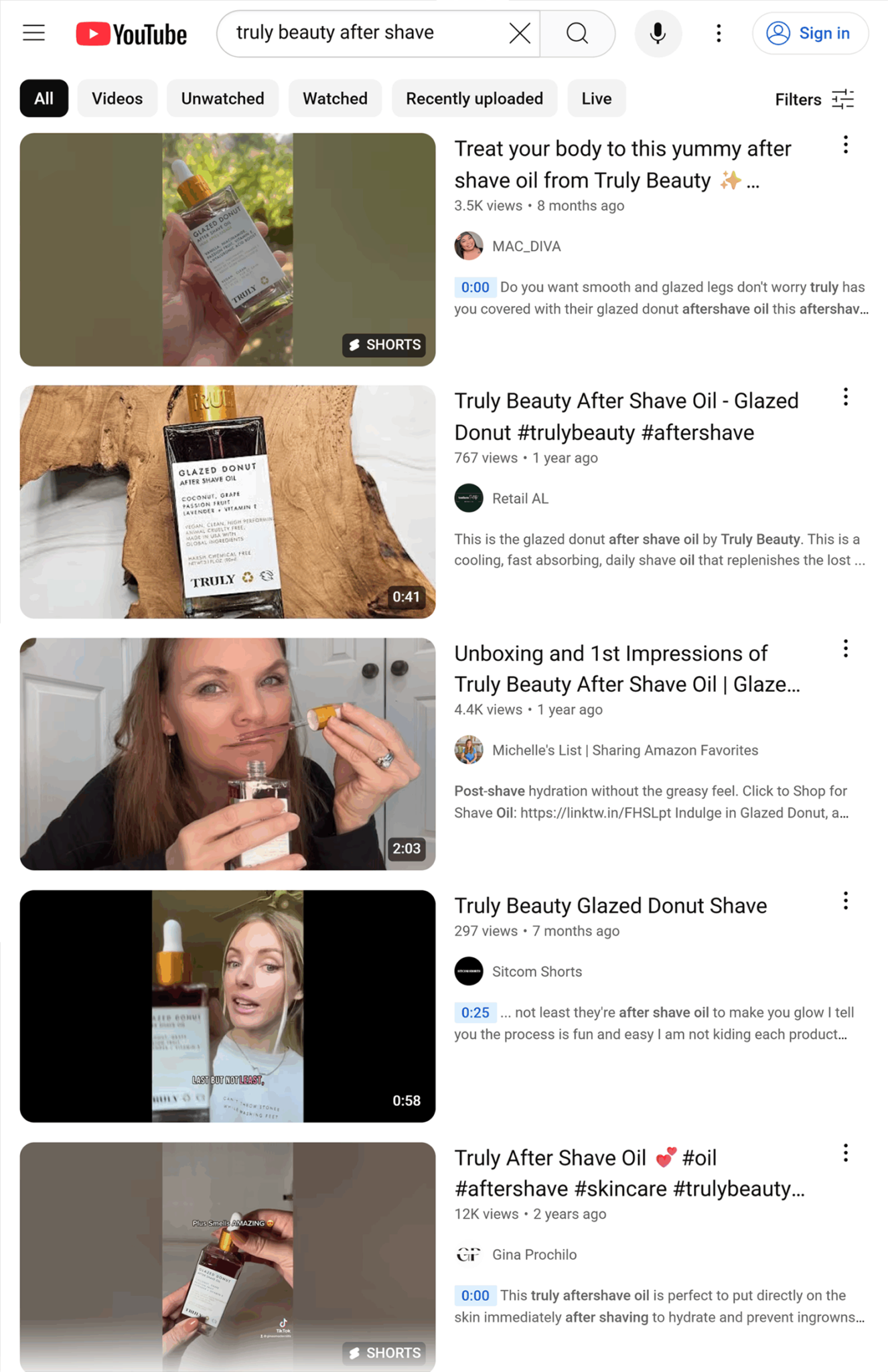 YouTube – Truly Beauty after shave oil – Results Youtube Truly Beauty After Shave Oil Results Scaled 1 Scaled