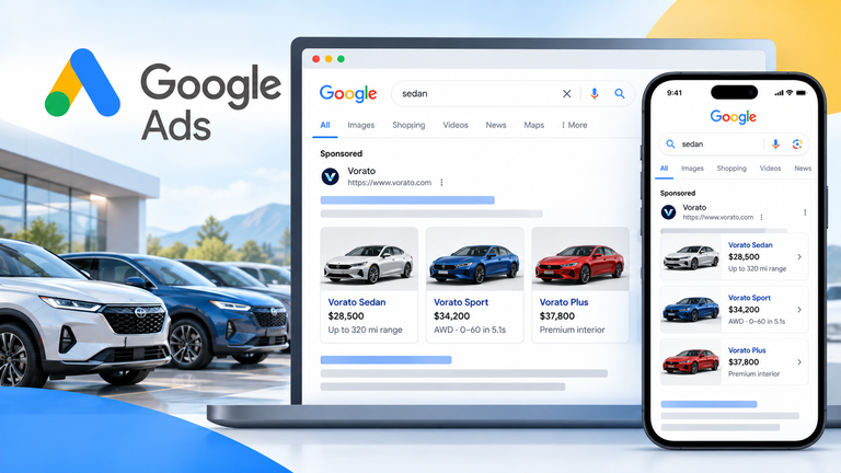Google Ads introduces automotive model feeds for vehicle manufacturers