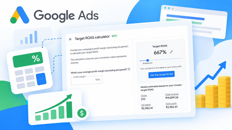Google Ads can now calculate Target ROAS from profit margins