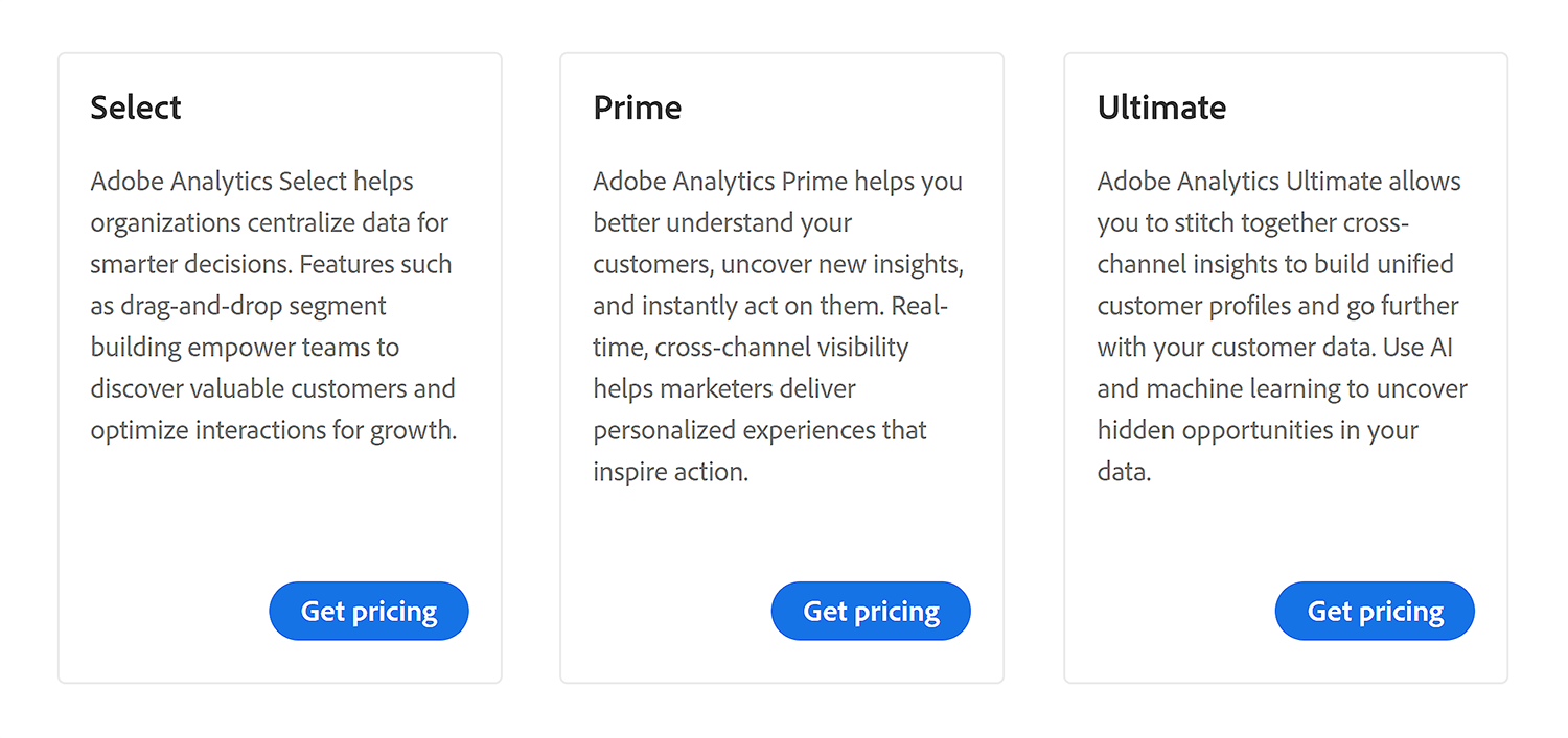 Adobe Analytics – Pricing Aa Pricing