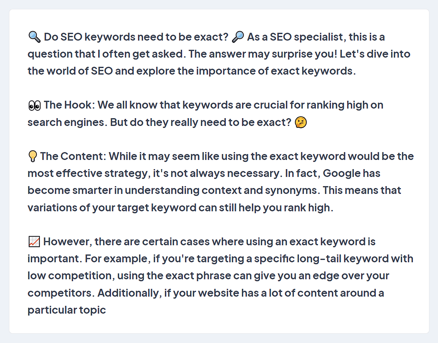 Ai Writing Assistant Generated Post