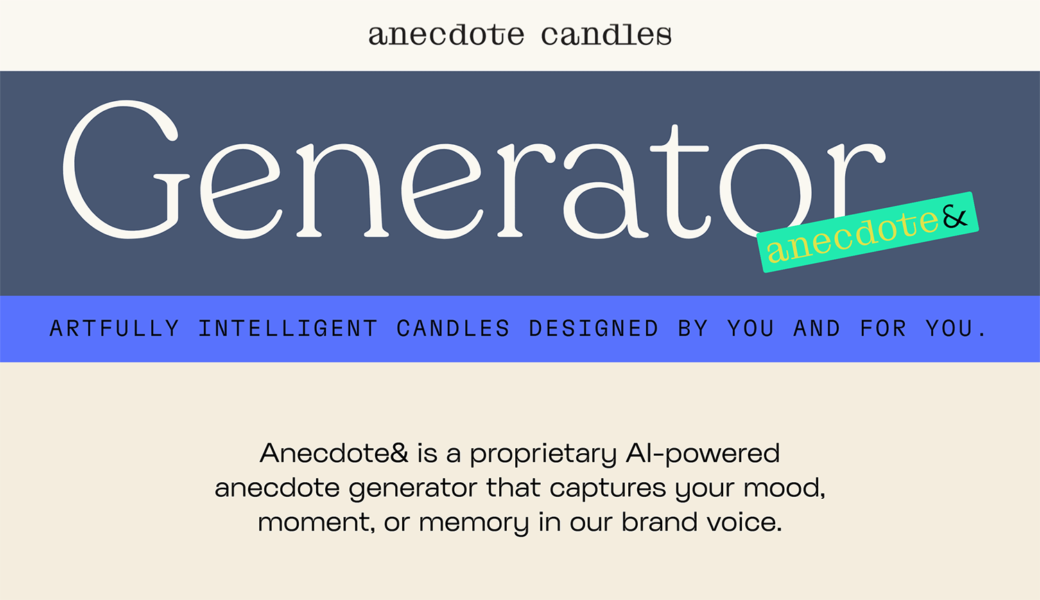 Anecdote Candles Ai Generator