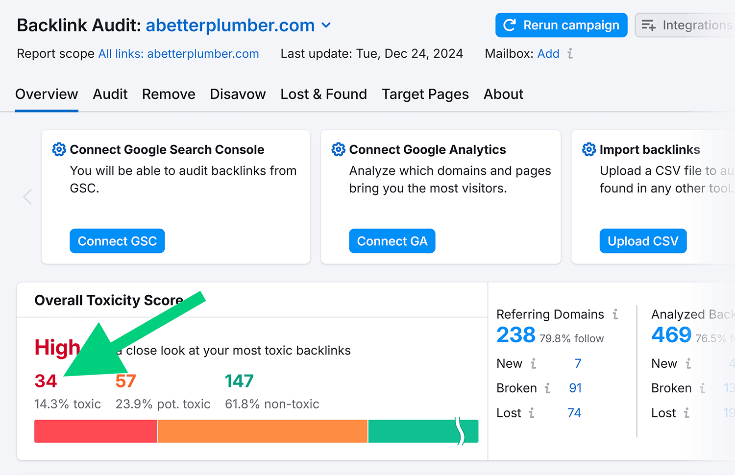 Backlink Audit – A Better Plumber – Overview Backlink Audit Abetterplumber Overview