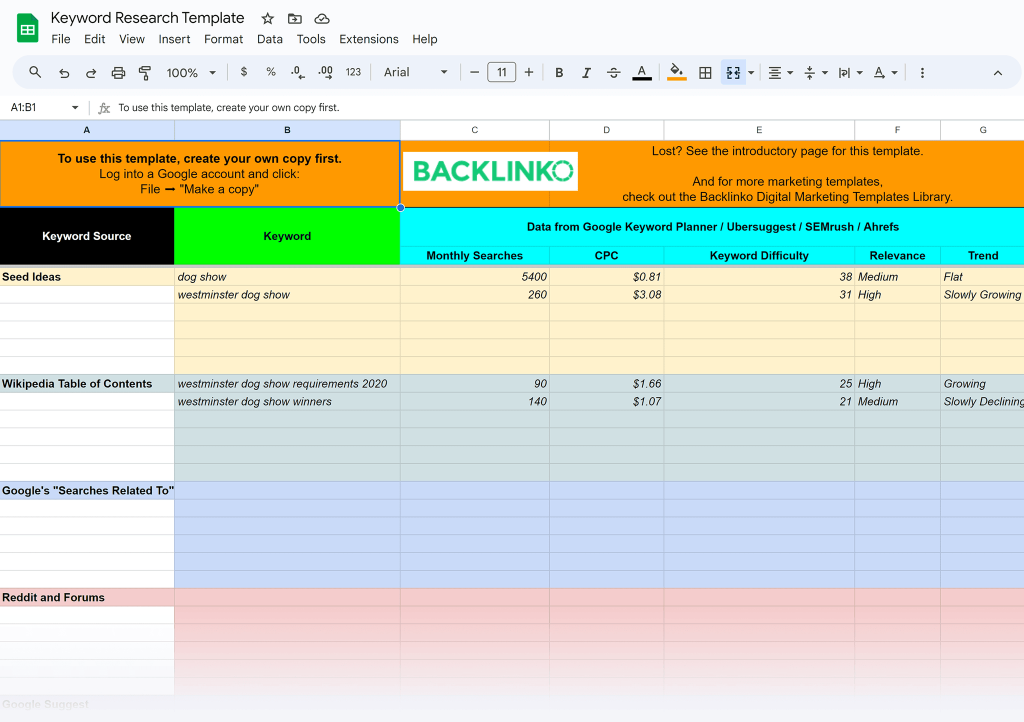 Backlinko Keyword Research Template Scaled