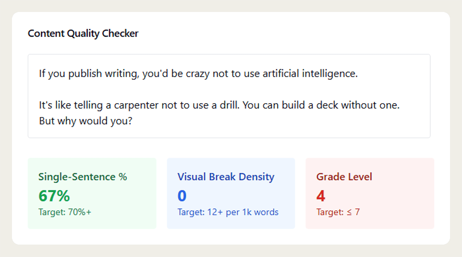 Claude Content Quality Checker