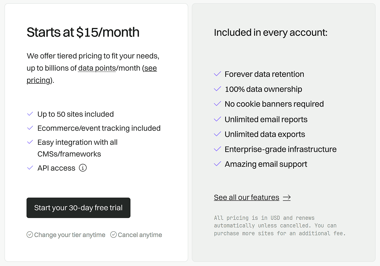 Fathom Analytics – Pricing Fathom Analytics Pricing