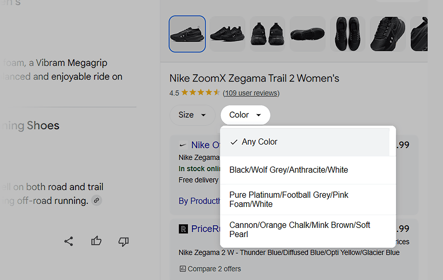 Google Ai Mode Open Drop Down On The Right