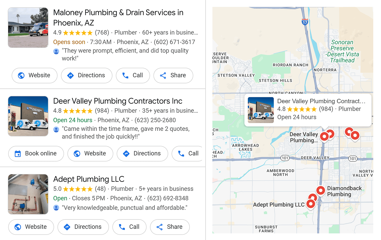 Google Businesses – Plumbing company – Arizona Google Businesses Plumbing Company Arizona