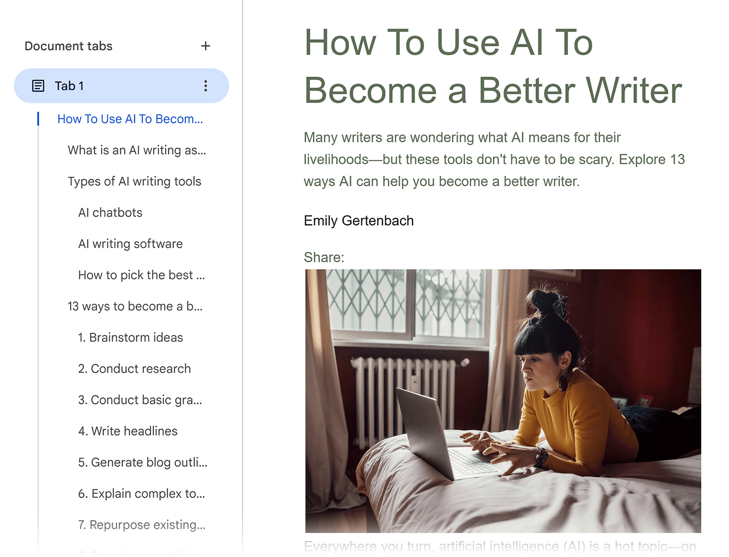 Google Docs How To Use Ai