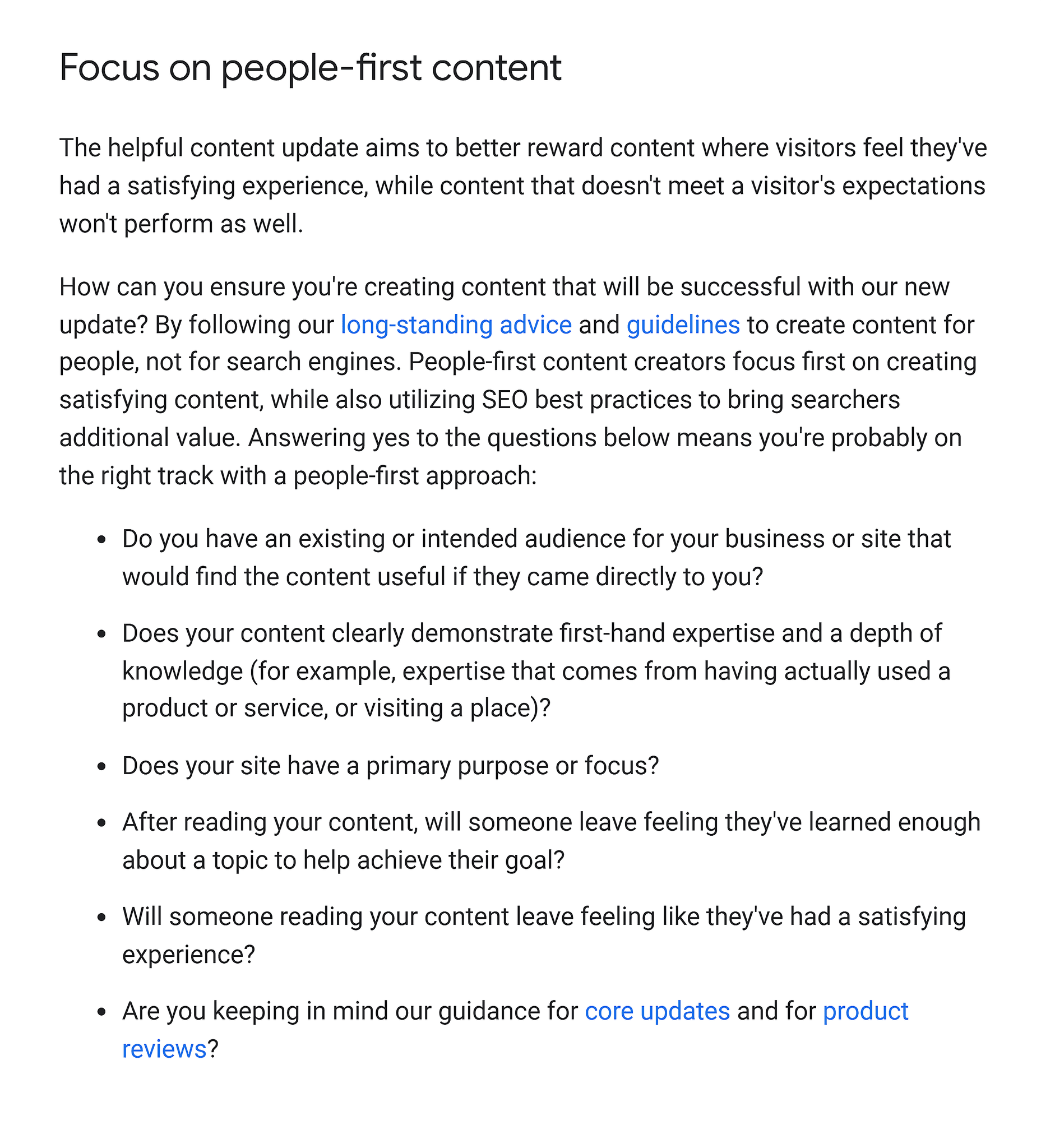 Google Helpful Content Update Scaled