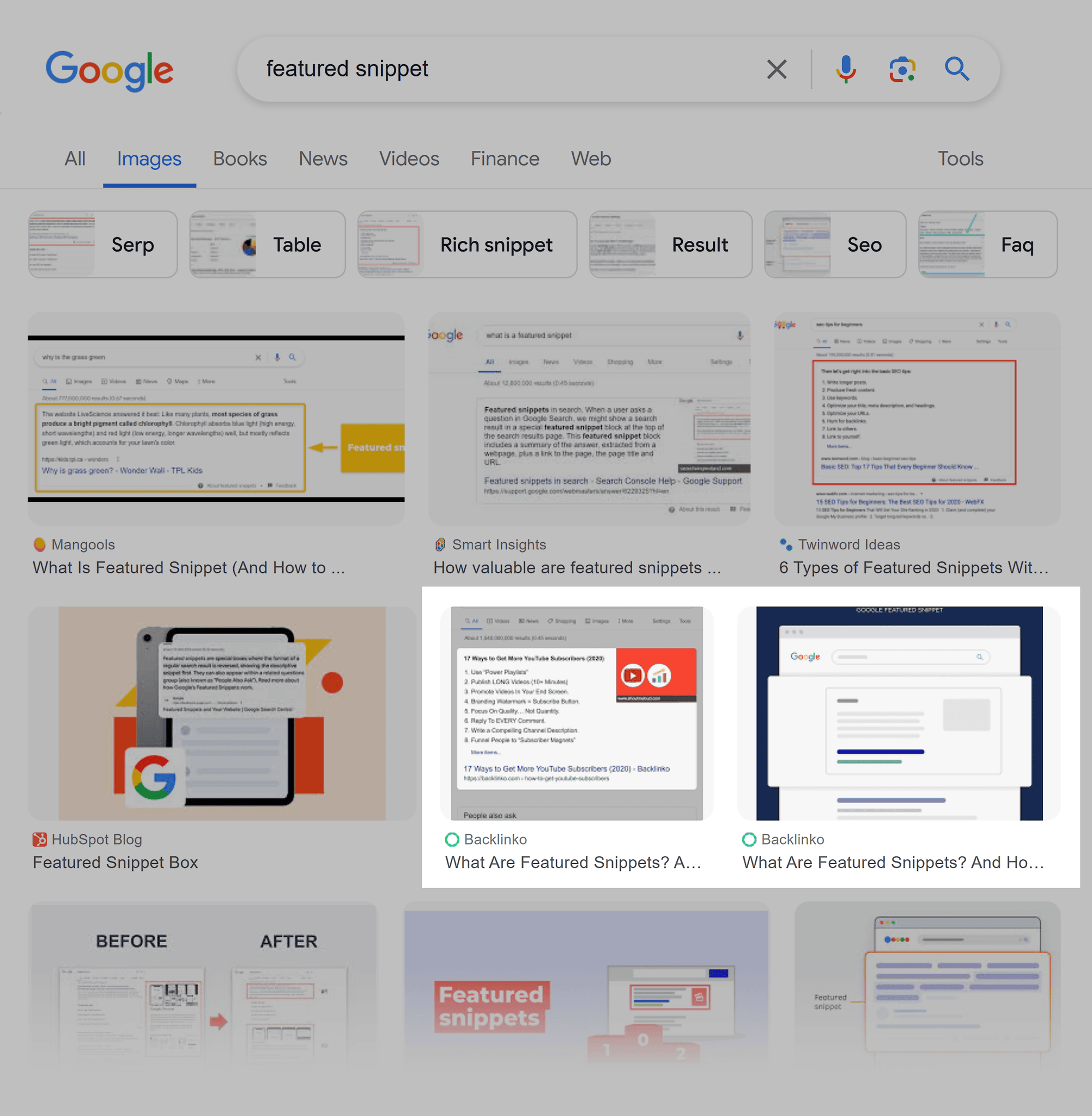 Google Images – Featured snippet Google Images Featured Snippet Scaled