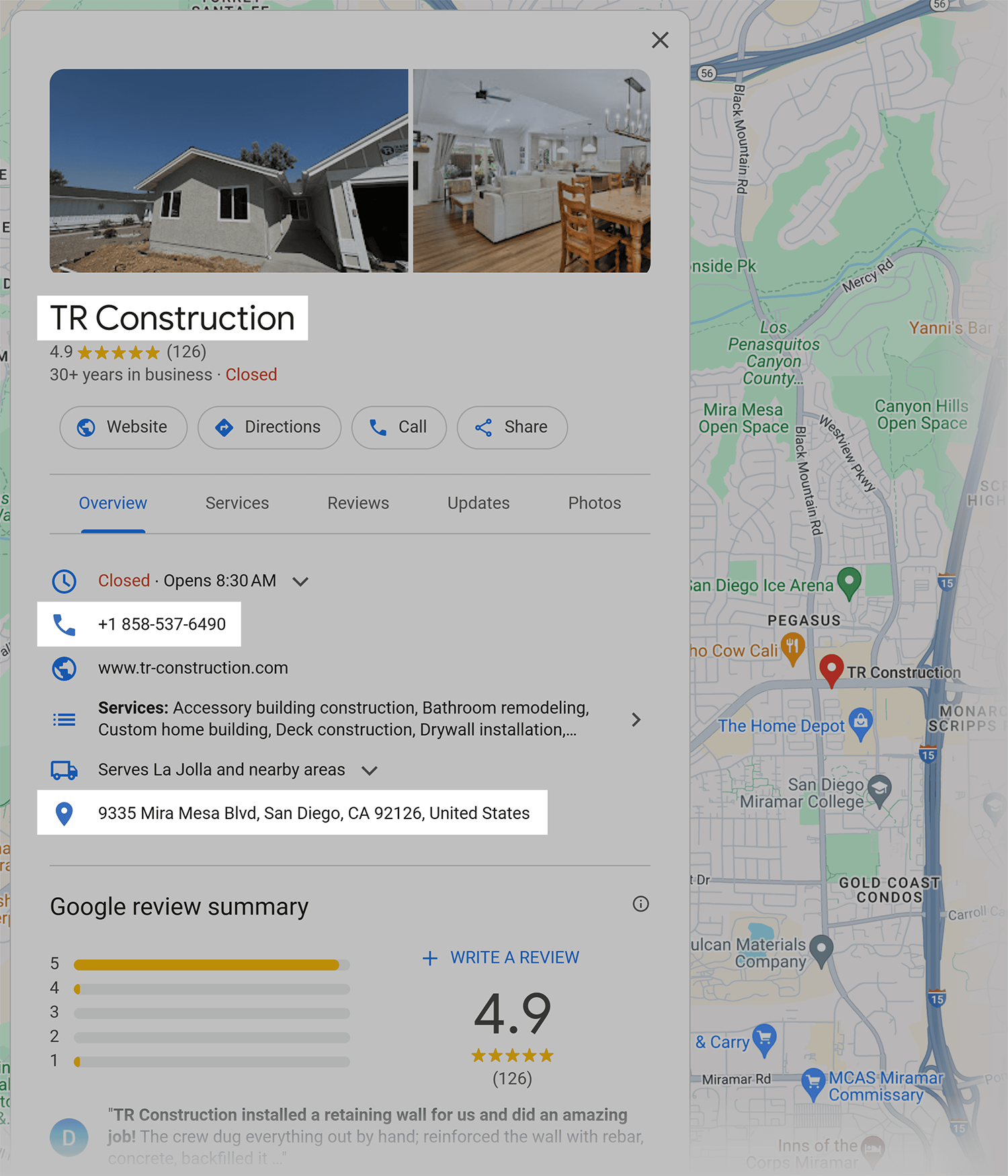 Google Maps – TR Construction Google Maps Trconstruction