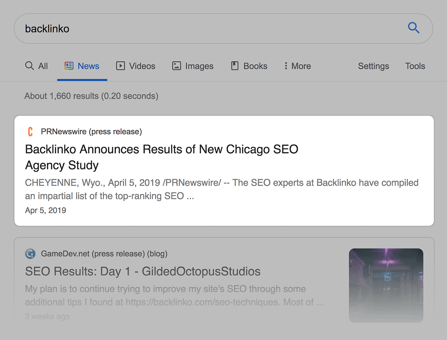 Google News Results