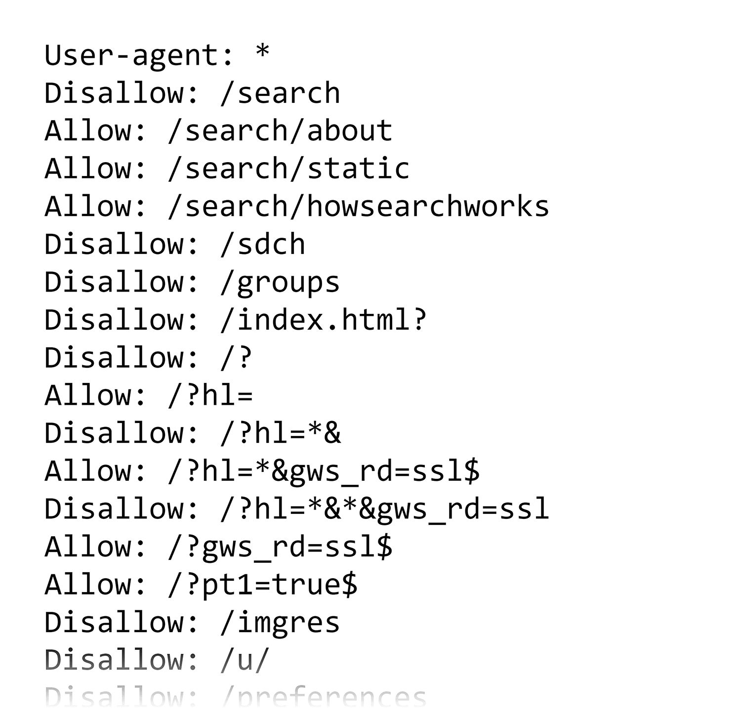 Google Robots Txt