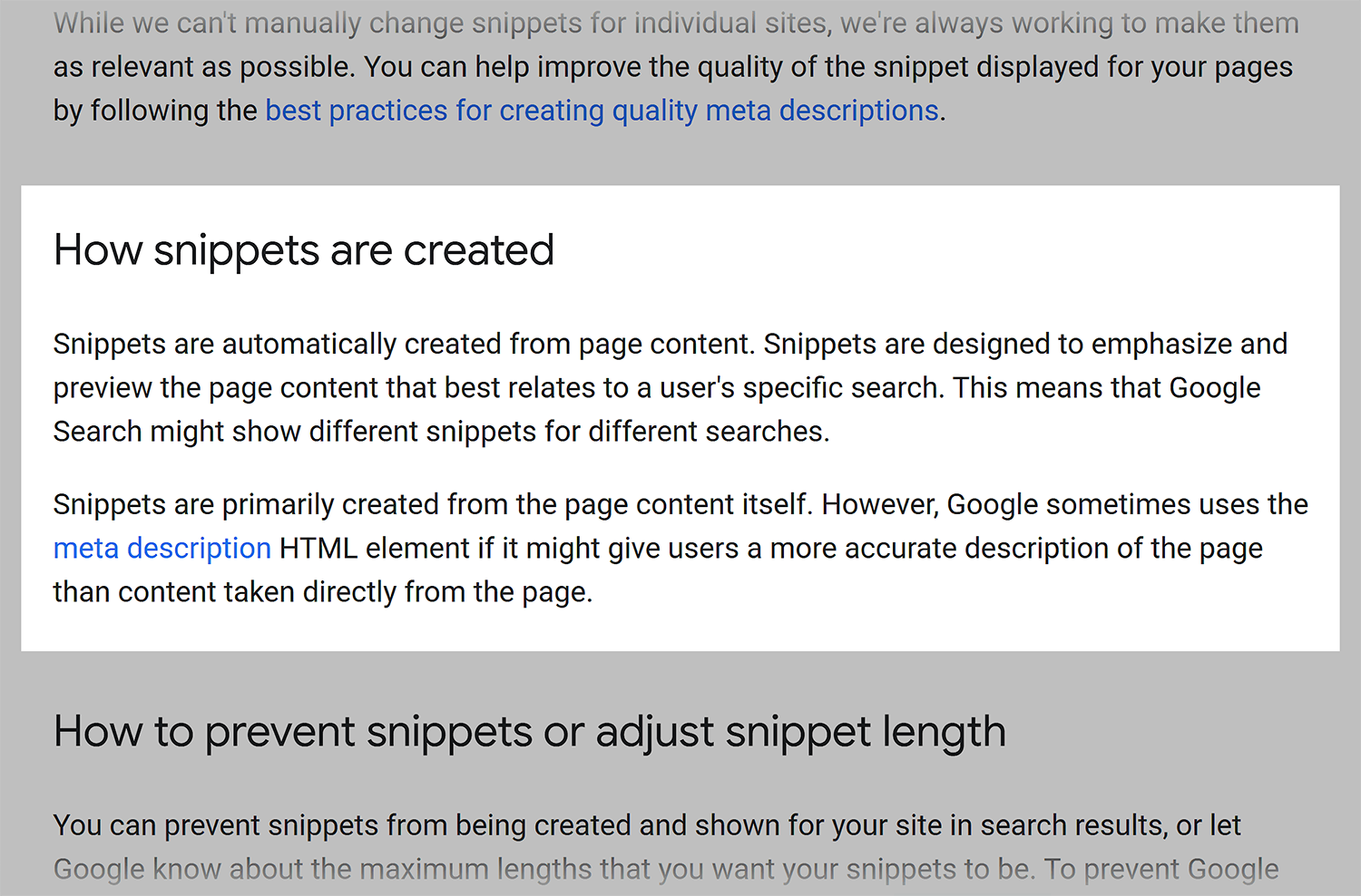 Google Search Central – How snippets are created Google Search Central How Snippets Are Created
