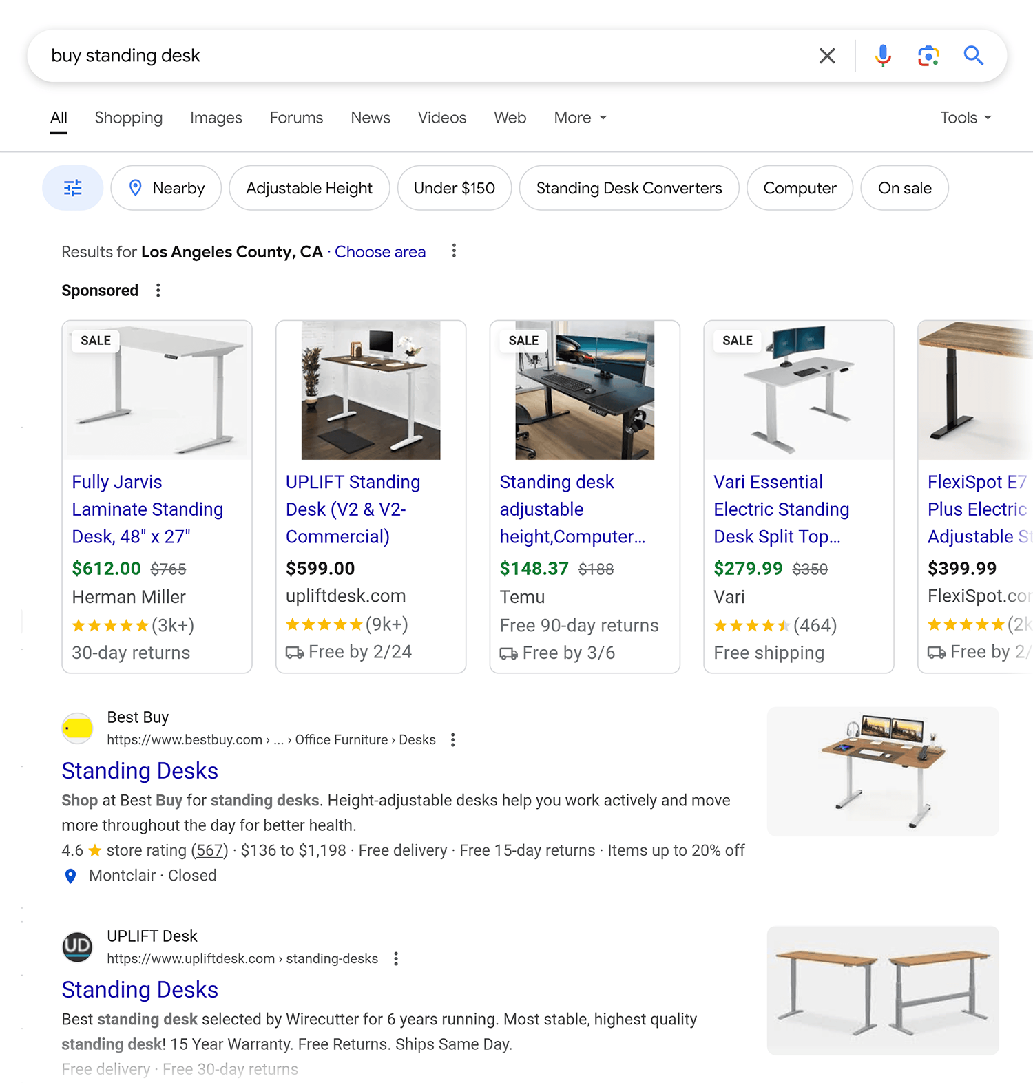 Google SERP – Buy standing desk Google Serp Buy Standing Desk