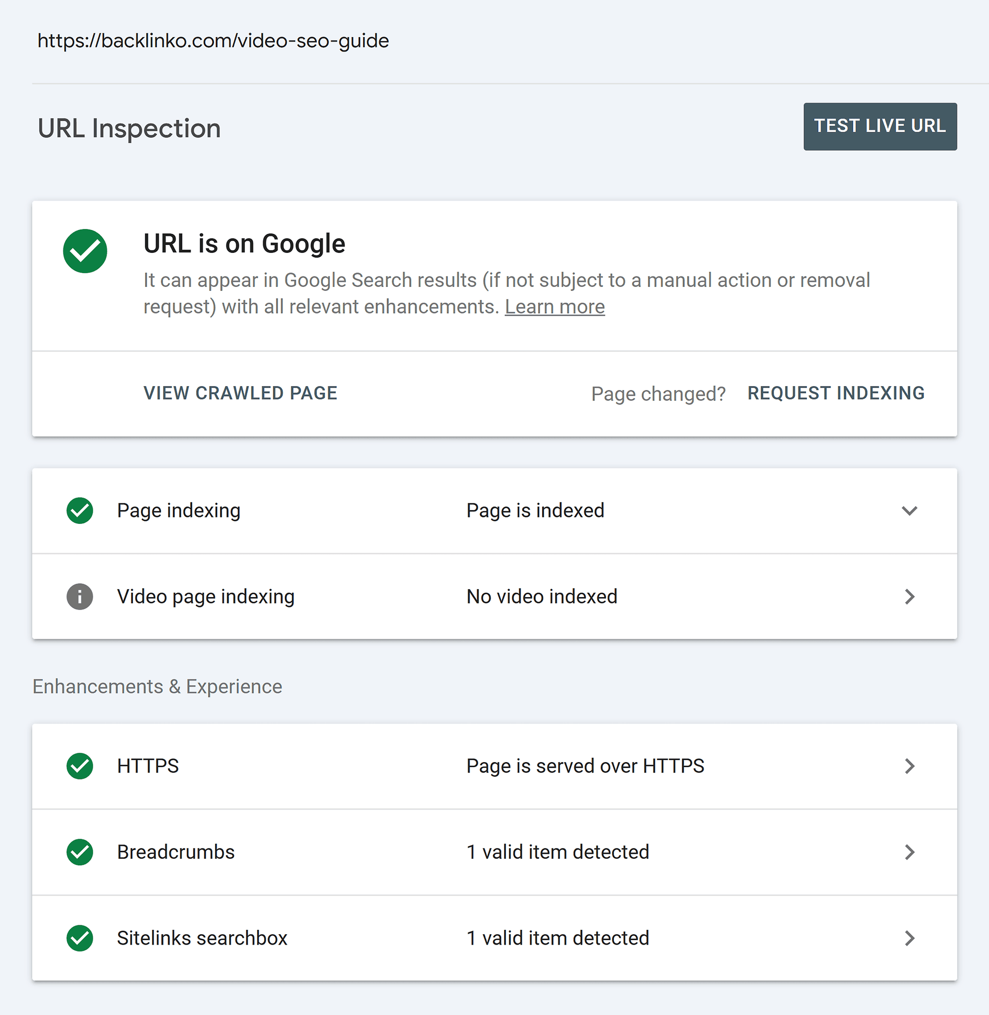 GSC – Inspect results Gsc Inspect Results Scaled